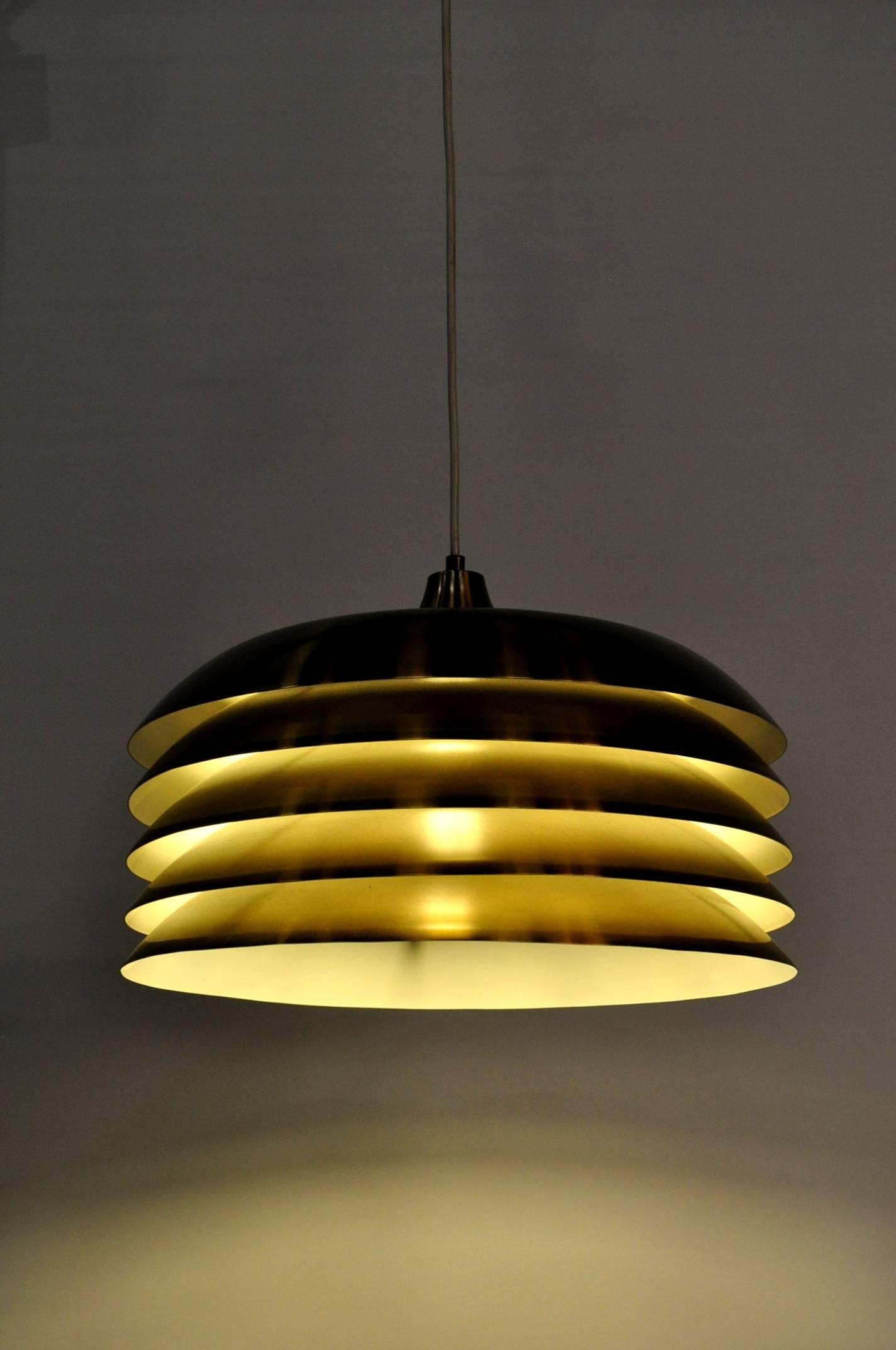 Brass Hanging Lamp by Hans-Agne Jakobsson for AB Markaryd, Sweden, circa 1960