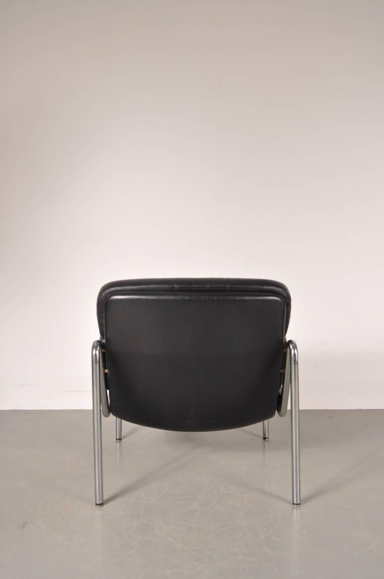 Plated Easy Chair by Jorgen Kastholm for Kusch & Co, Germany, circa 1970