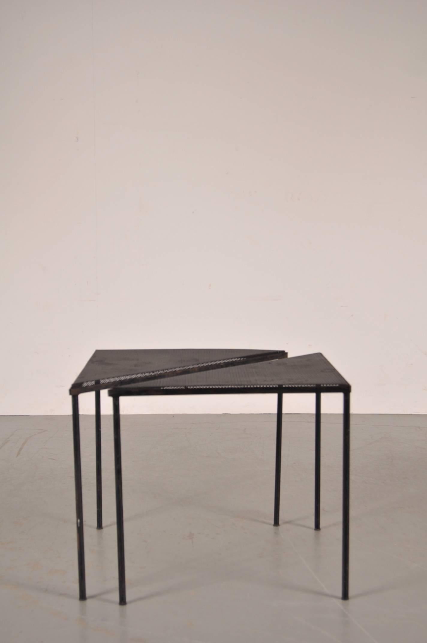 Pair of Side Tables by Mathieu Mategot for Artimeta, The Netherlands, circa 1950 In Good Condition In Amsterdam, NL