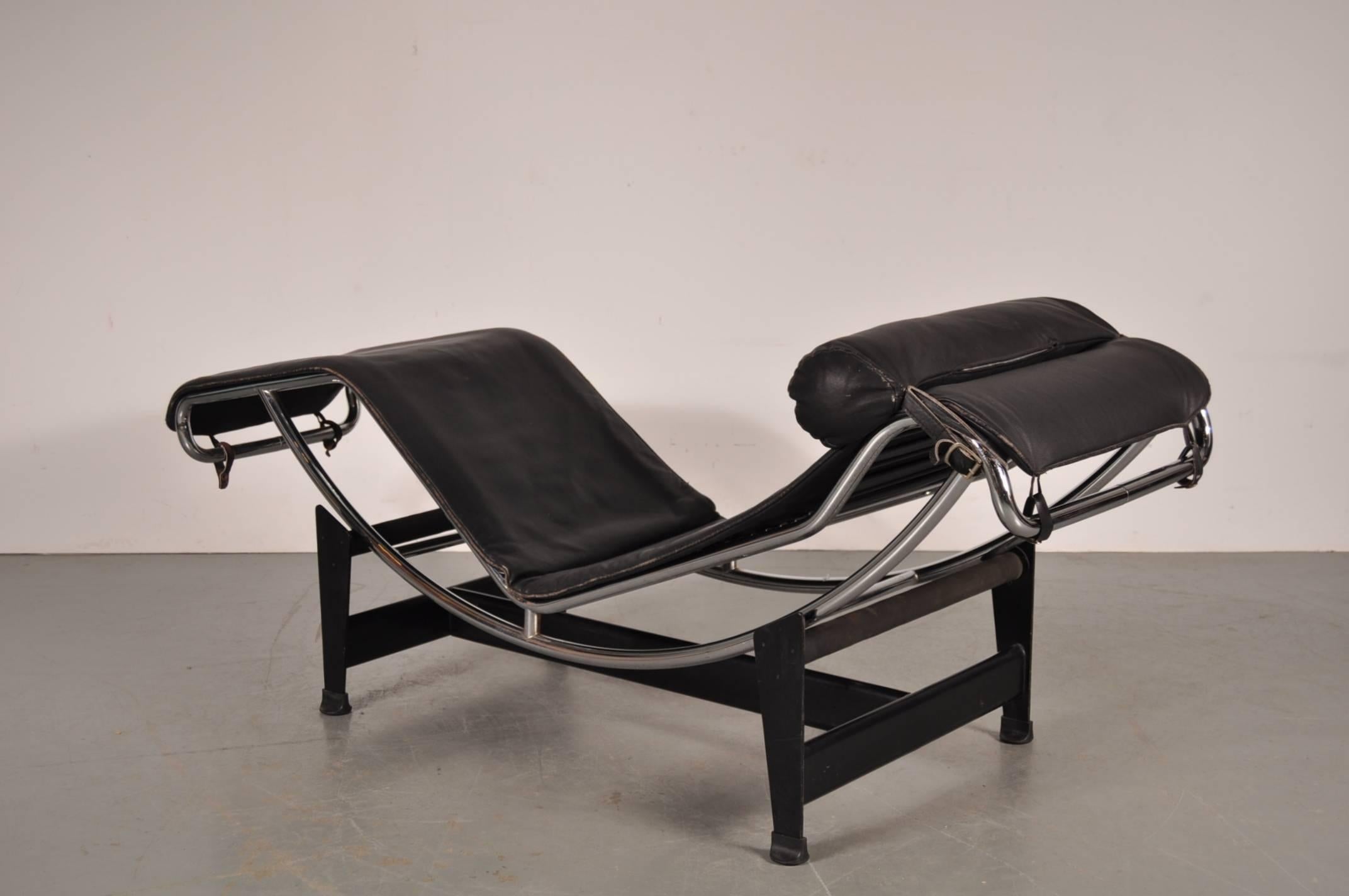 Chrome LC4 Chaise Longue by Le Corbusier for Cassina, Italy, circa 1970