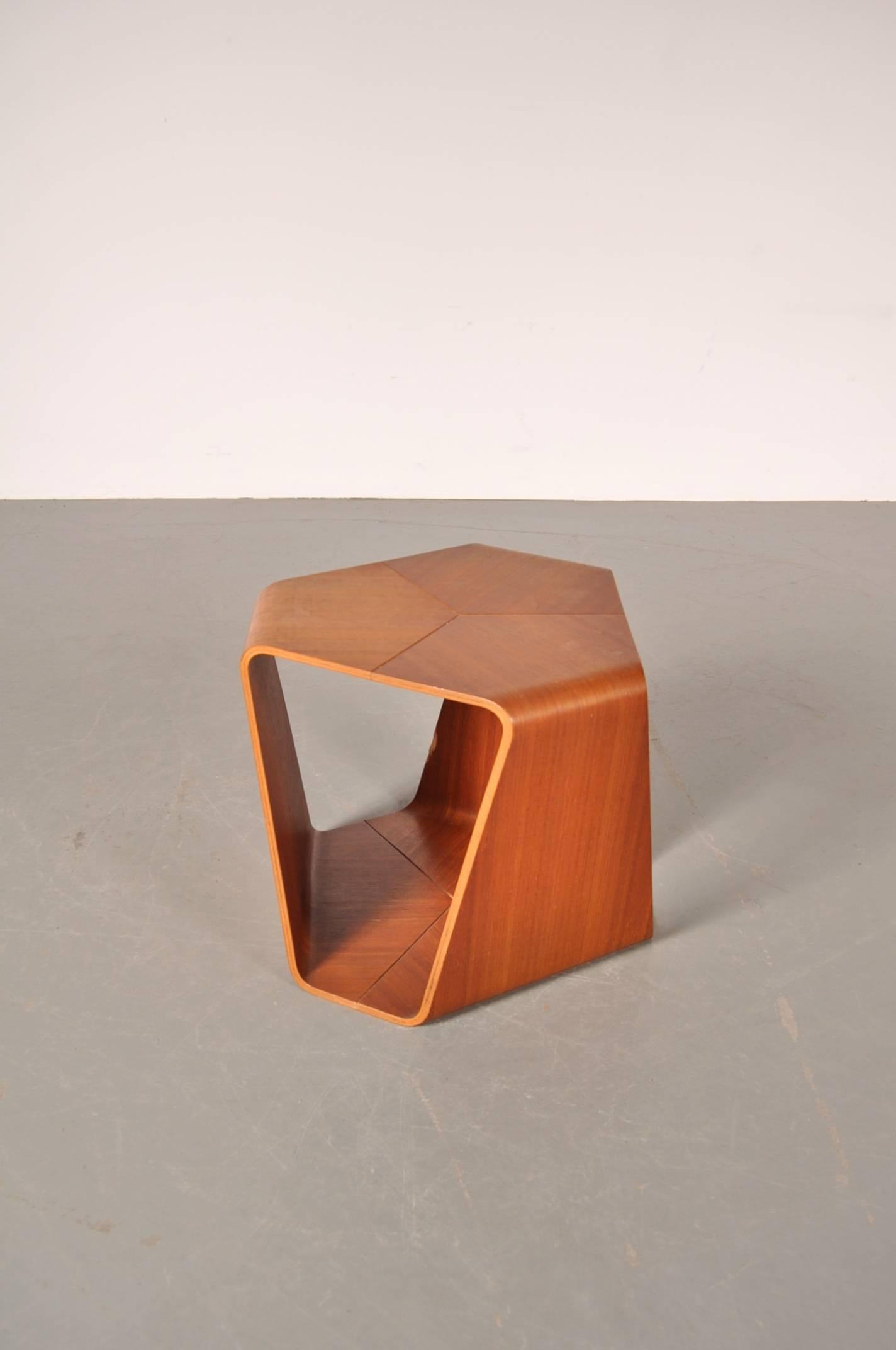 Plywood Murai Stool by Reiko Tanabe for Tendo, Japan, 1966