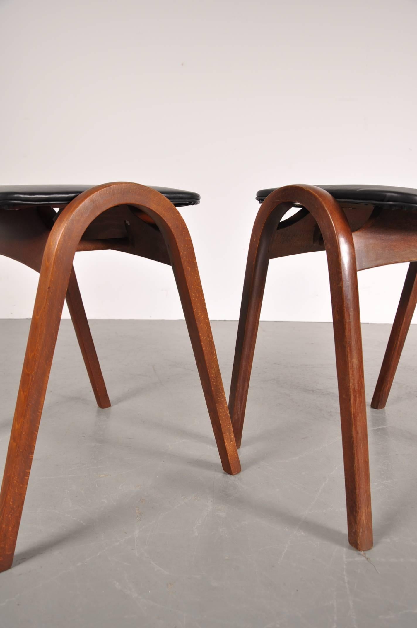 Stacking Stools by Isamu Kenmochi for Tendo, Japan 1958 In Good Condition In Amsterdam, NL