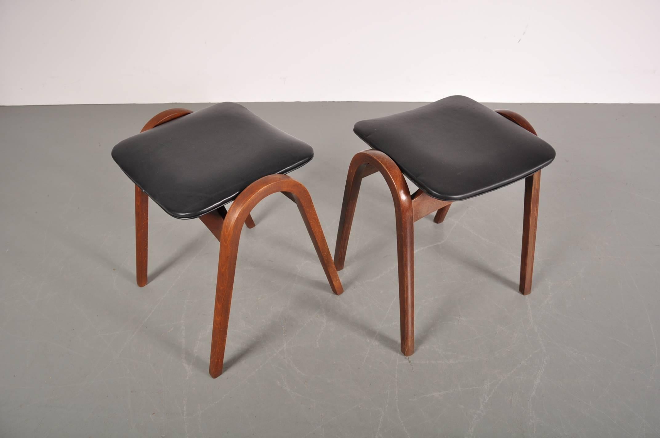 Mid-Century Modern Stacking Stools by Isamu Kenmochi for Tendo, Japan 1958