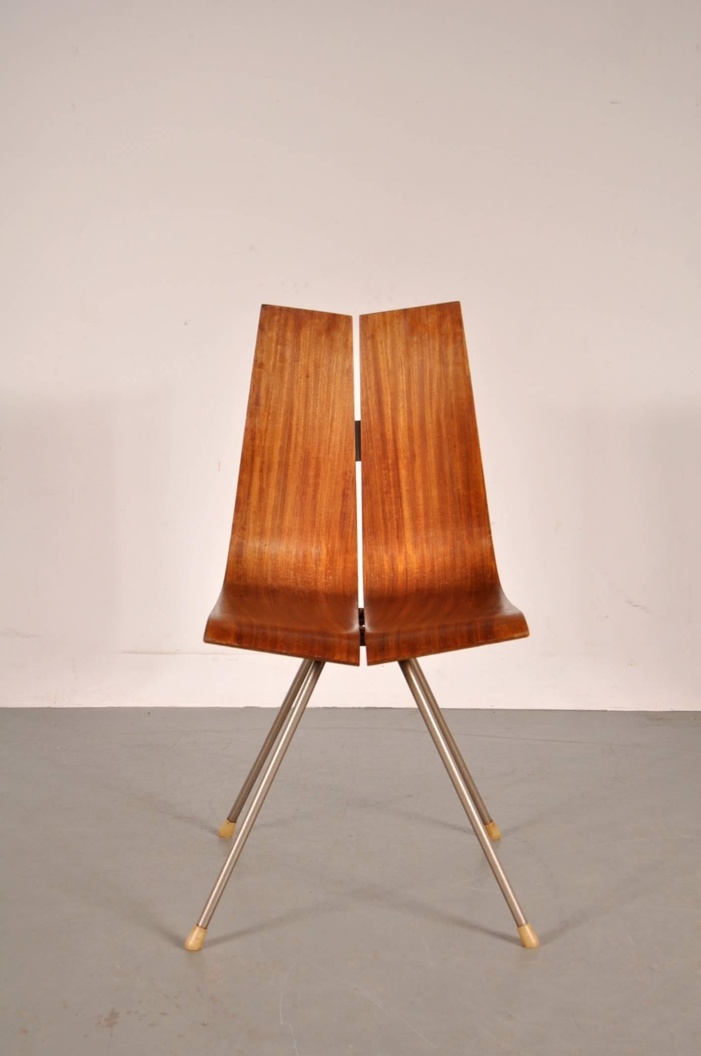 Swiss Dining Side Chair by Hans Bellman for Horgen-Glarus, circa 1950
