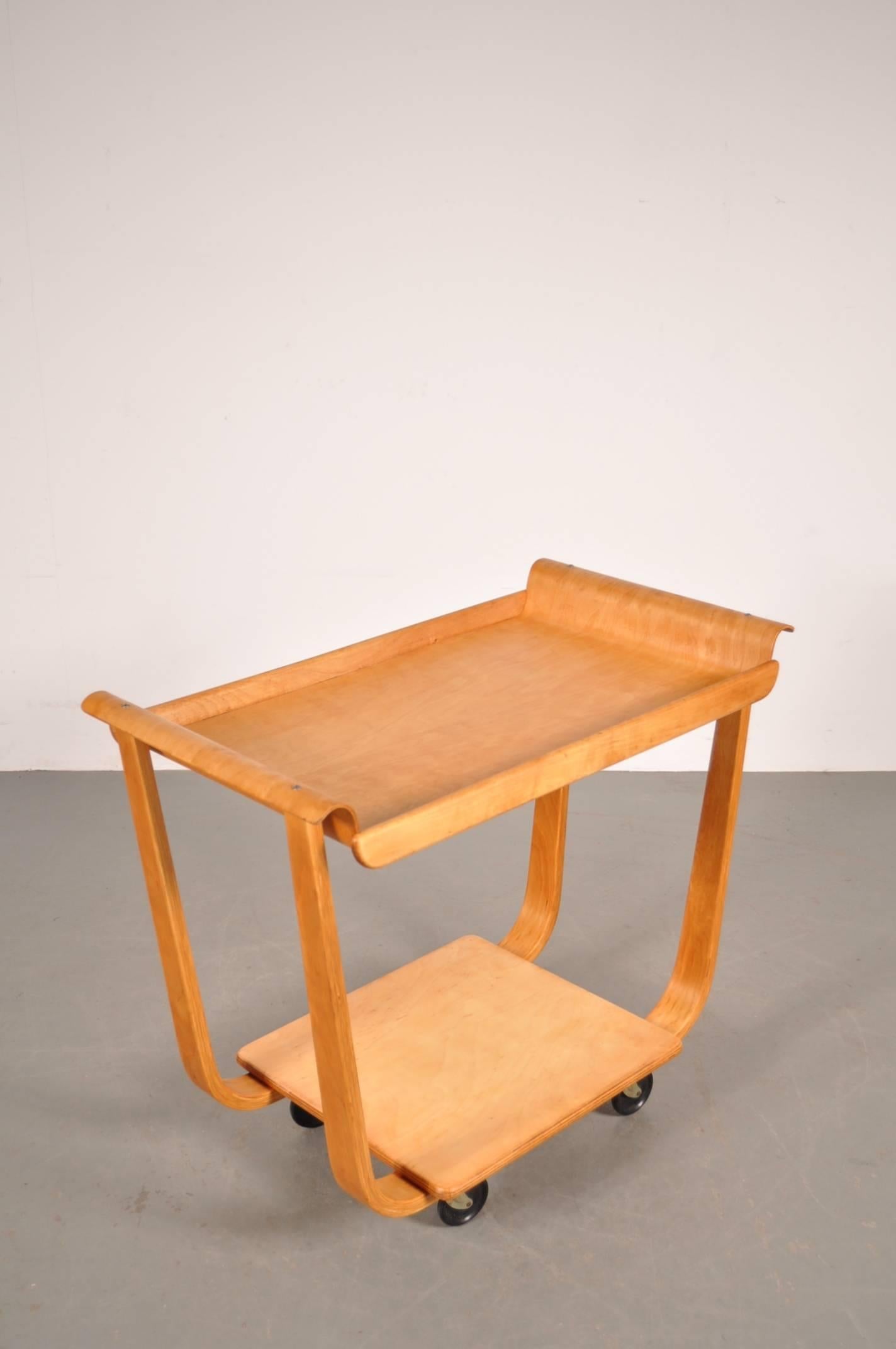 Dutch PB01 Trolley by Cees Braakman for Pastoe, Netherlands, circa 1950