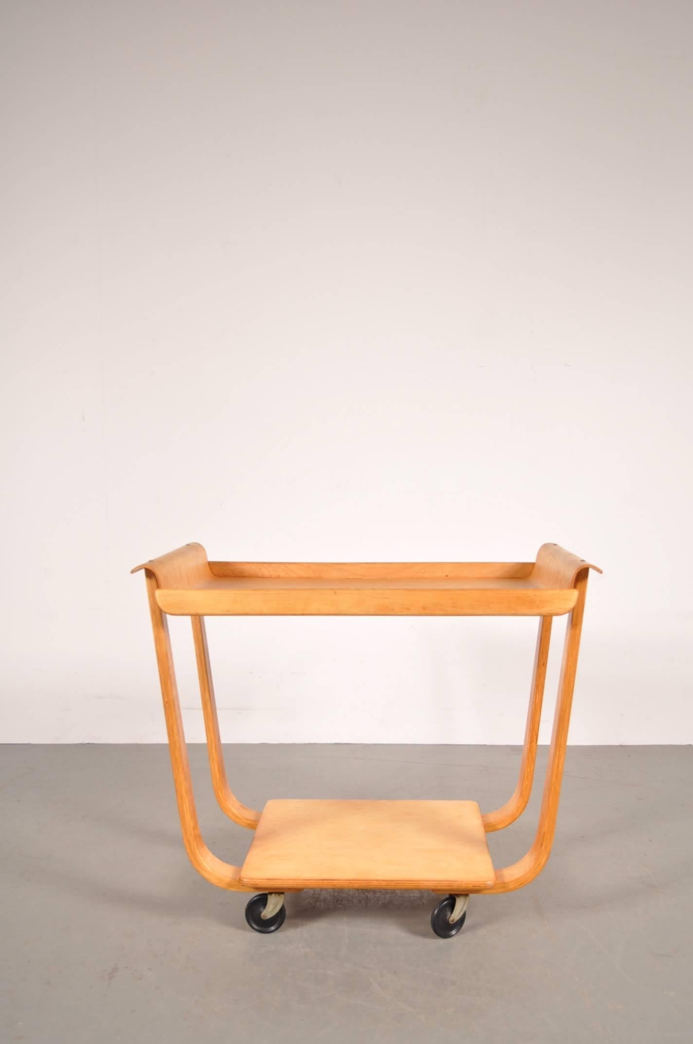 Mid-Century Modern PB01 Trolley by Cees Braakman for Pastoe, Netherlands, circa 1950