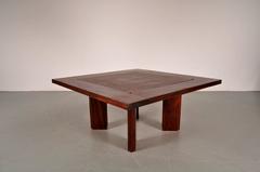 Gaming Table in Solid Rosewood, Italy, circa 1960
