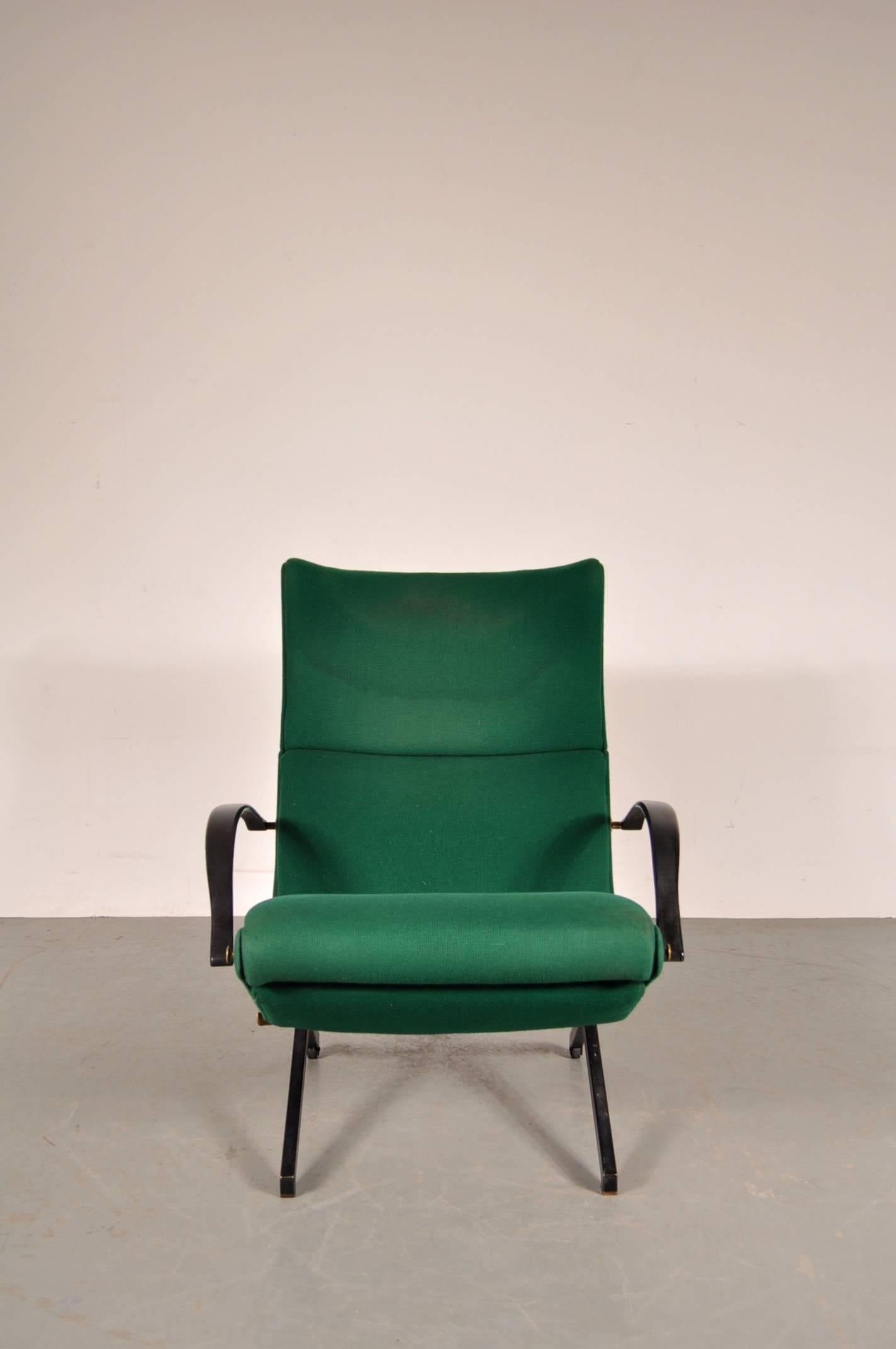 Mid-20th Century Lounge Chair Model P40 by Osvaldo Borsani for Tecno, Italy, 1956
