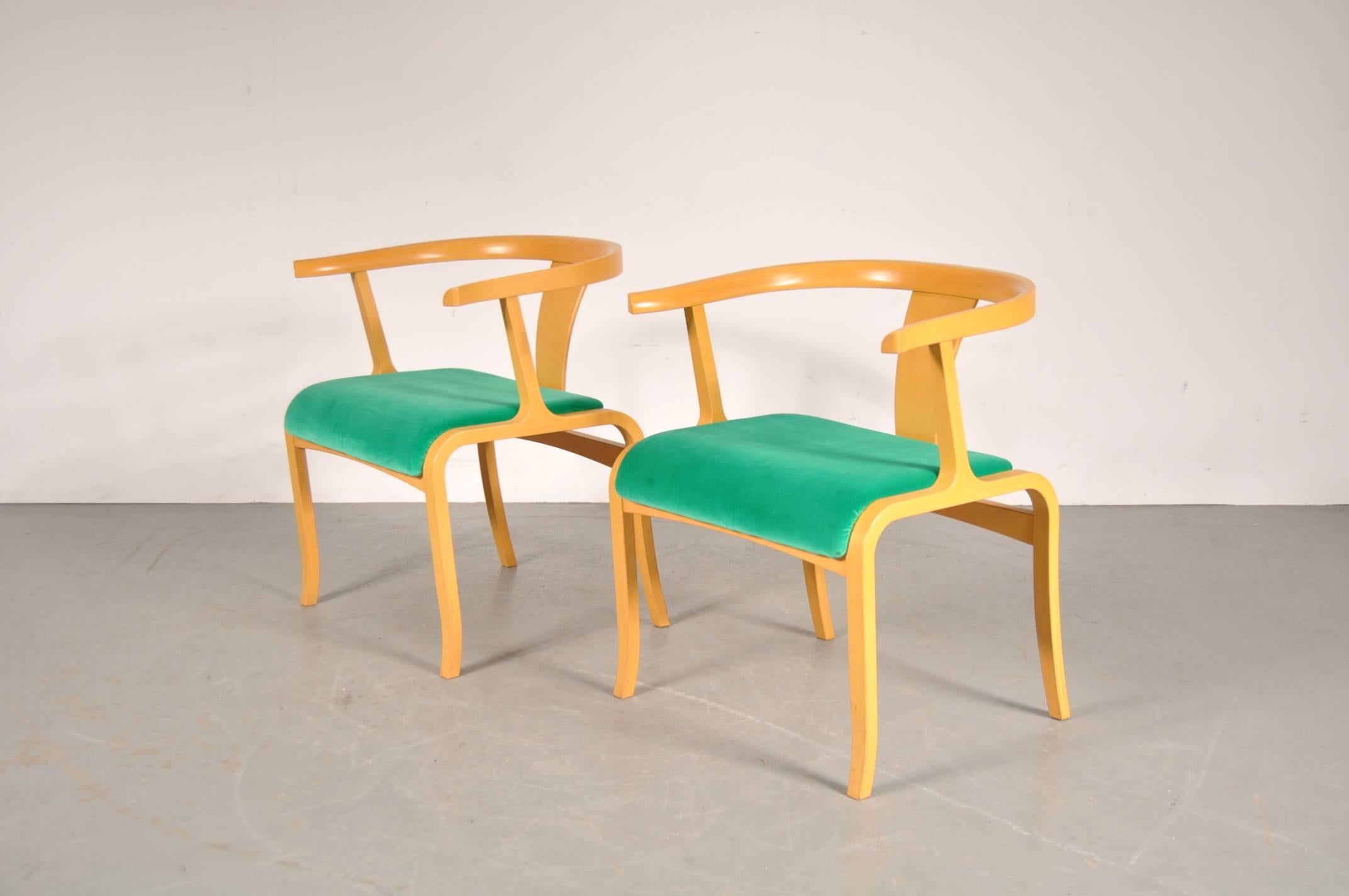 Plywood Rare Office/Side Chair Attributed to Toshiyuki Kita for Tendo, Japan, circa 1960 For Sale