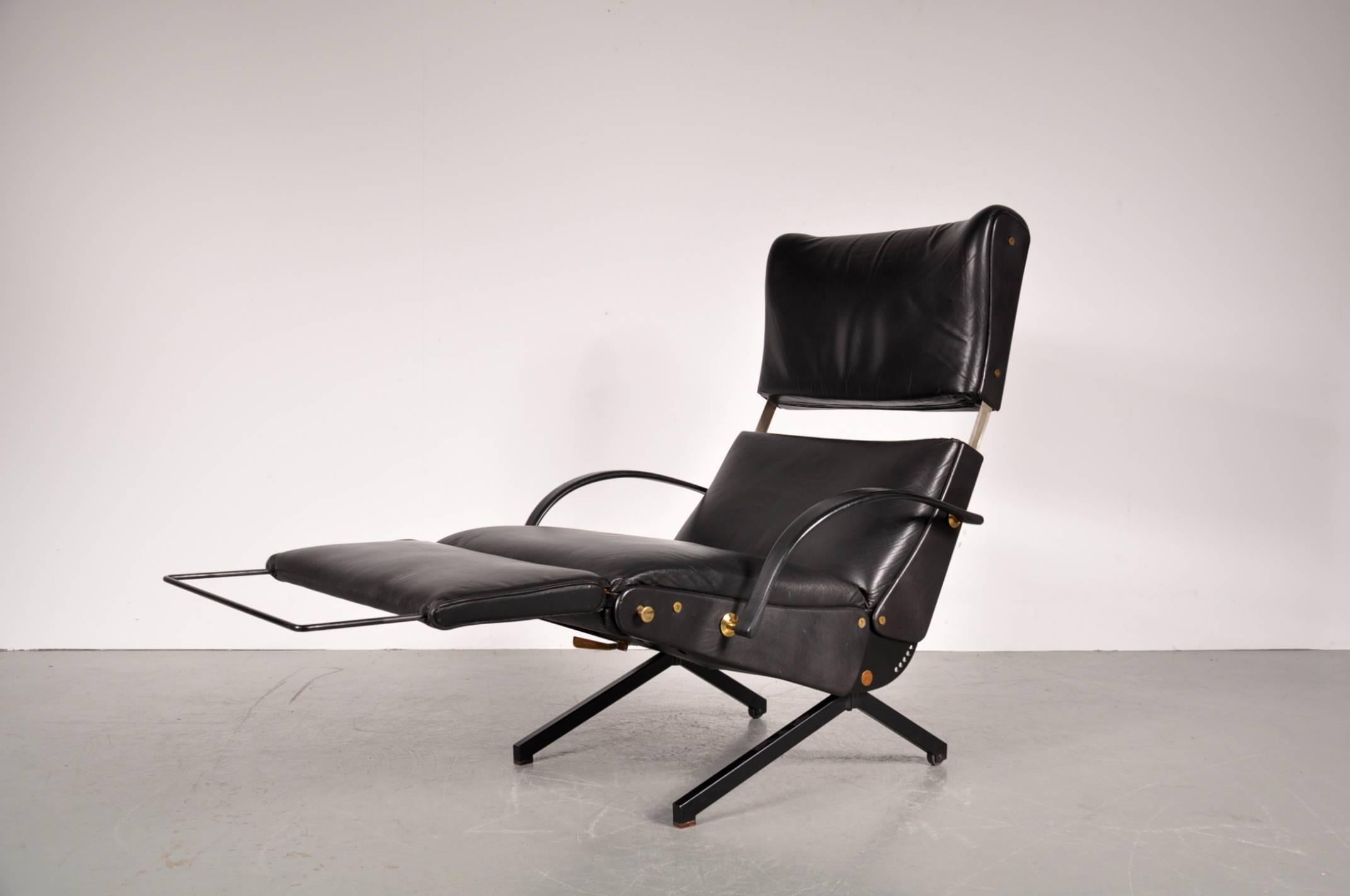 Mid-Century Modern Lounge Chair Model P40 by Osvaldo Borsani for Tecno, Italy, 1956
