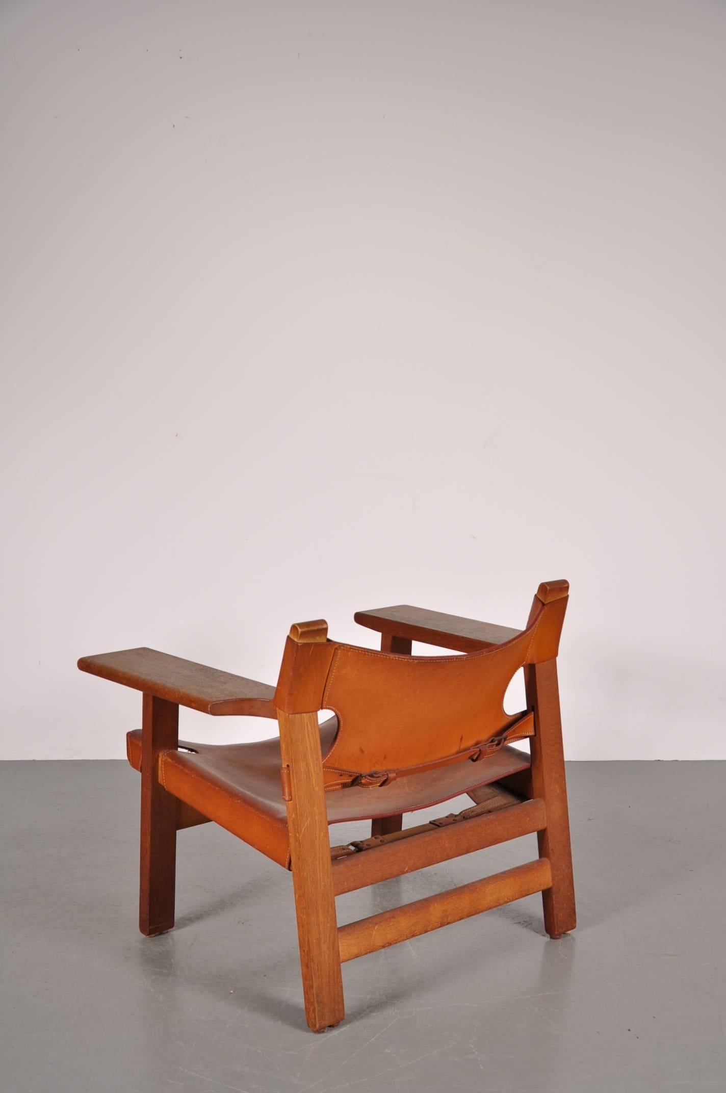 Børge Mogensen Spanish Chair, circa 1950 In Good Condition In Amsterdam, NL