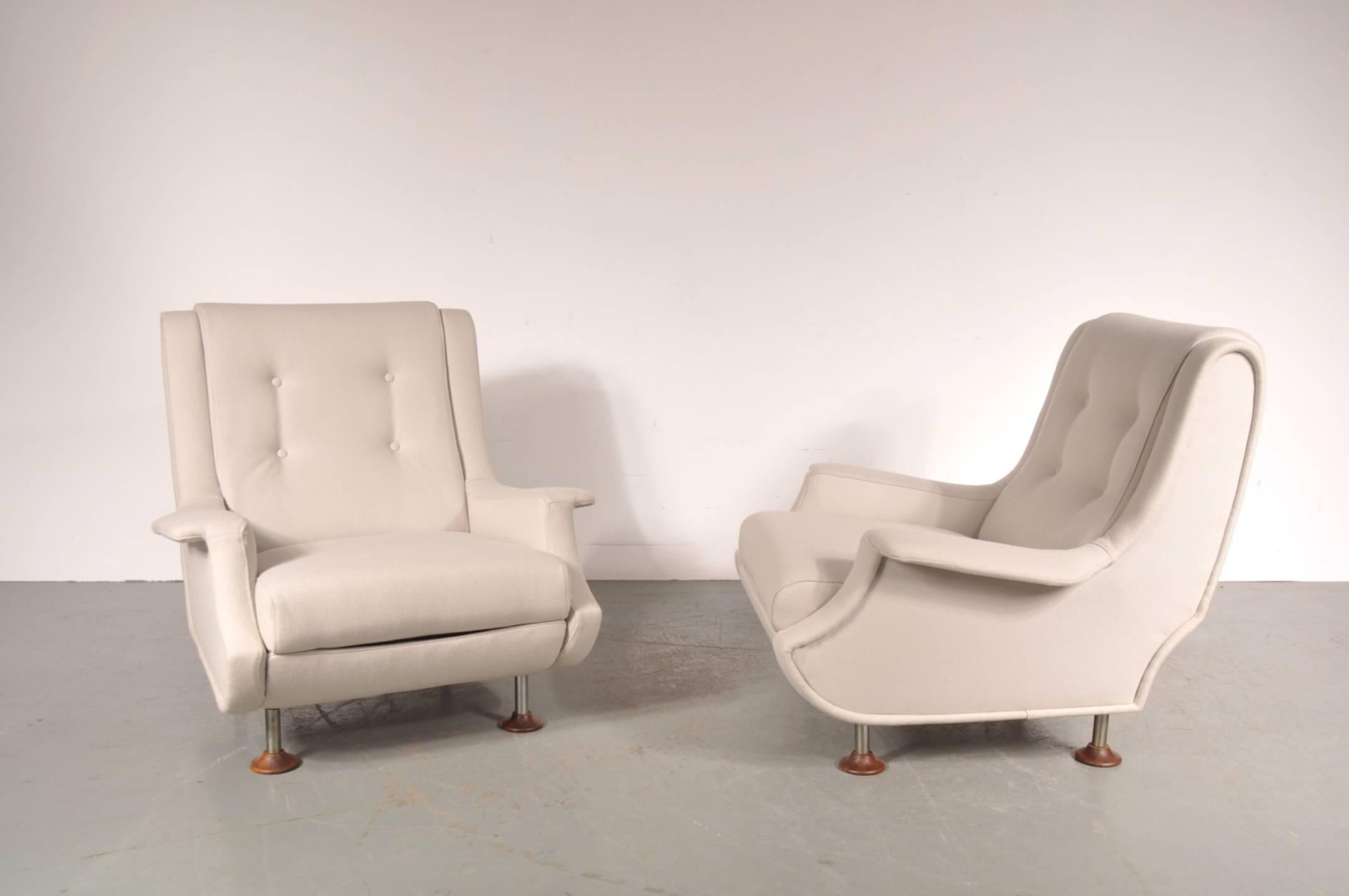 Mid-Century Modern Set of Two Regent Chairs by Marco Zanuso for Arflex, Italy, circa 1960