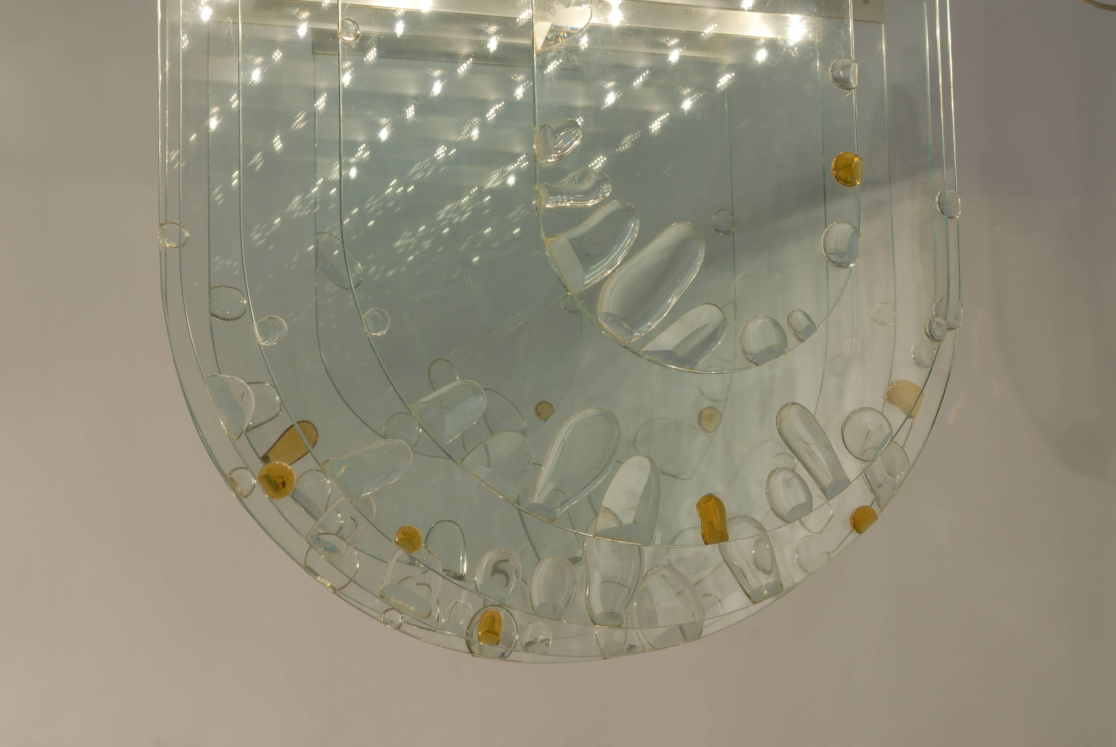 Ceiling Light by Rene Roubicek for Hotel Brno, Czech Republic 1960 In Good Condition For Sale In Amsterdam, NL