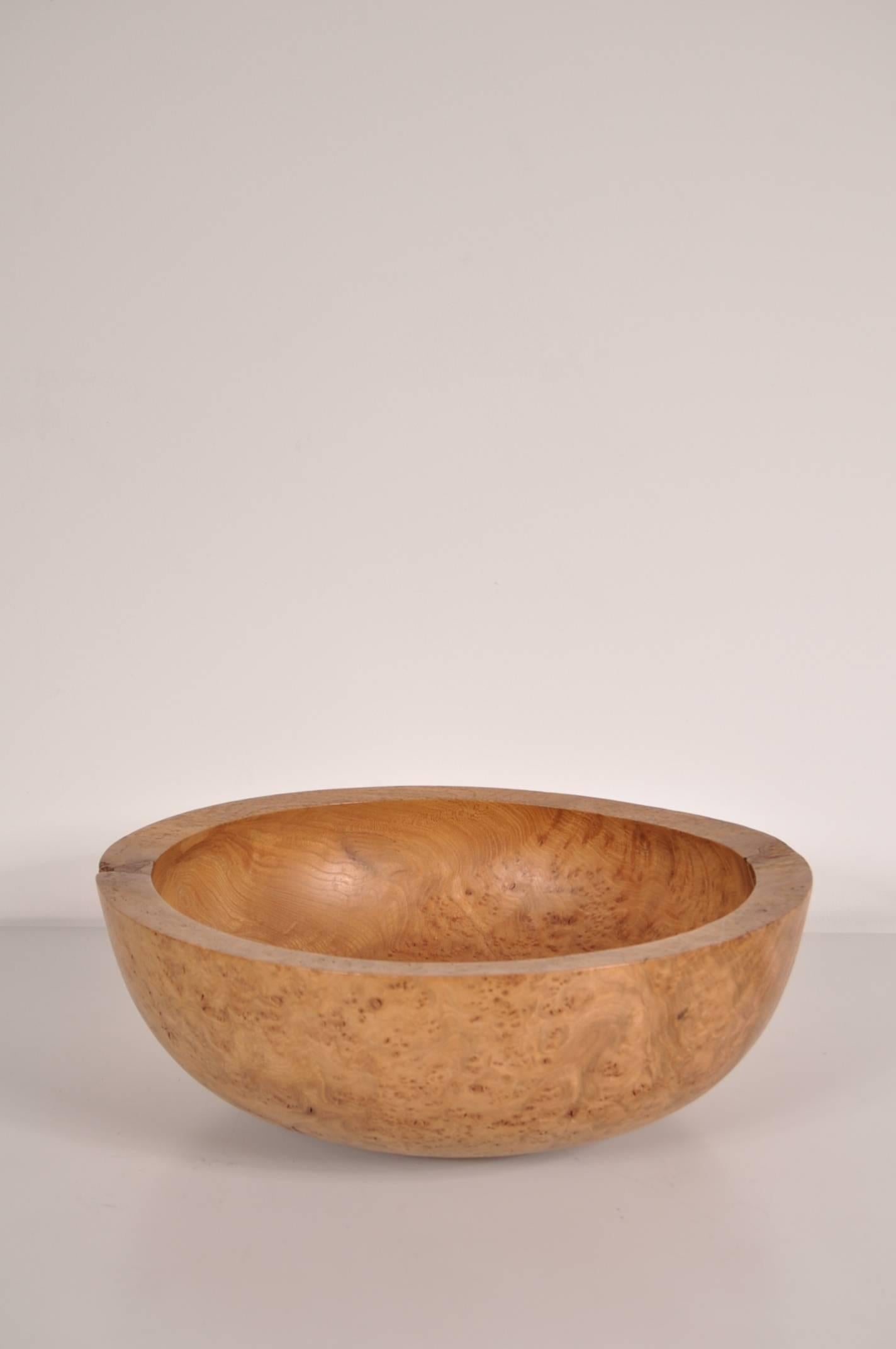 Mid-Century Modern Signed Wooden Bowl by Anthony Bryant, circa 2000