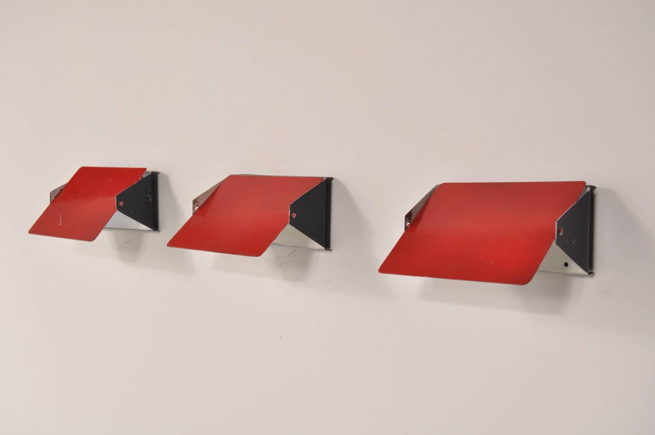 Mid-20th Century Set of Three Charlotte Perriand CP1 Wall Sconces for Steph Simon, France