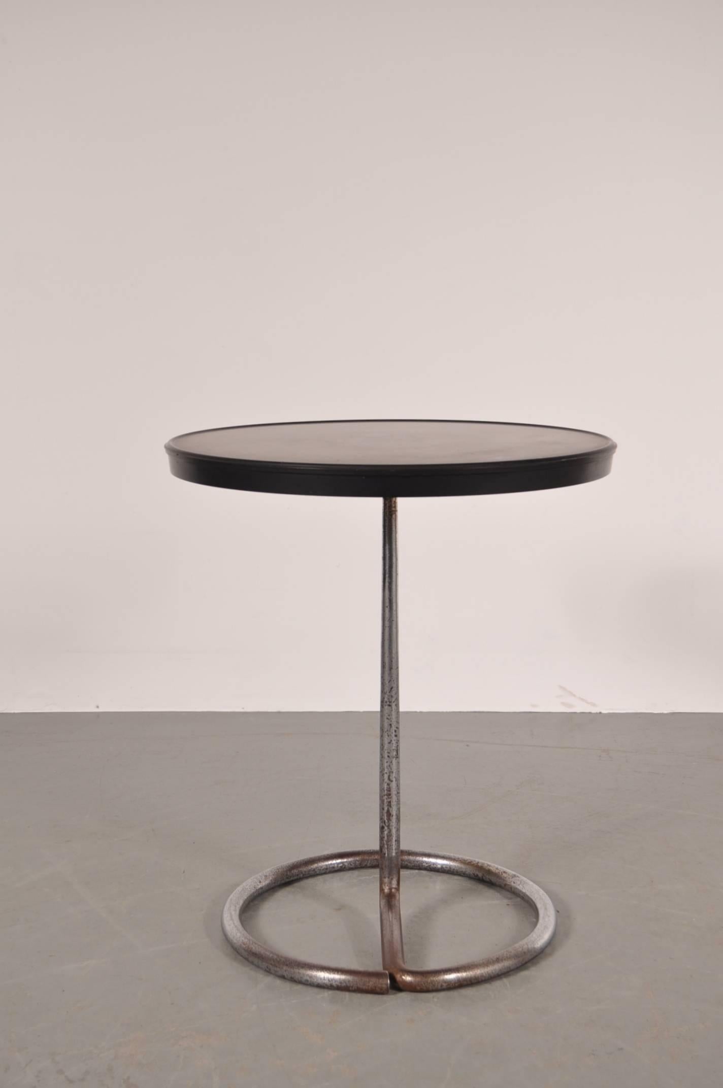 Large Edition Side Table by René Herbst for Stablet, France, 1935 In Good Condition In Amsterdam, NL