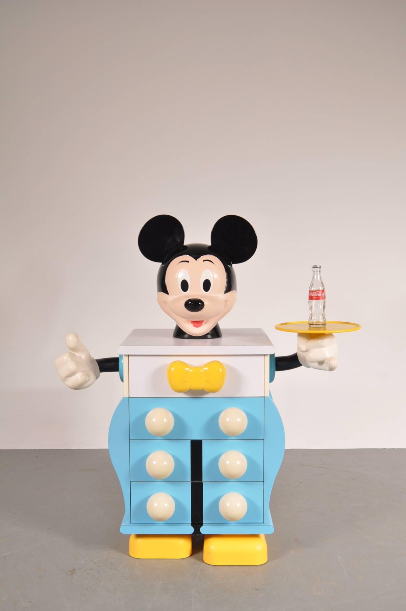 Late 20th Century Mickey Mouse Cabinet by Pierre Colleu for Starform, France, circa 1980