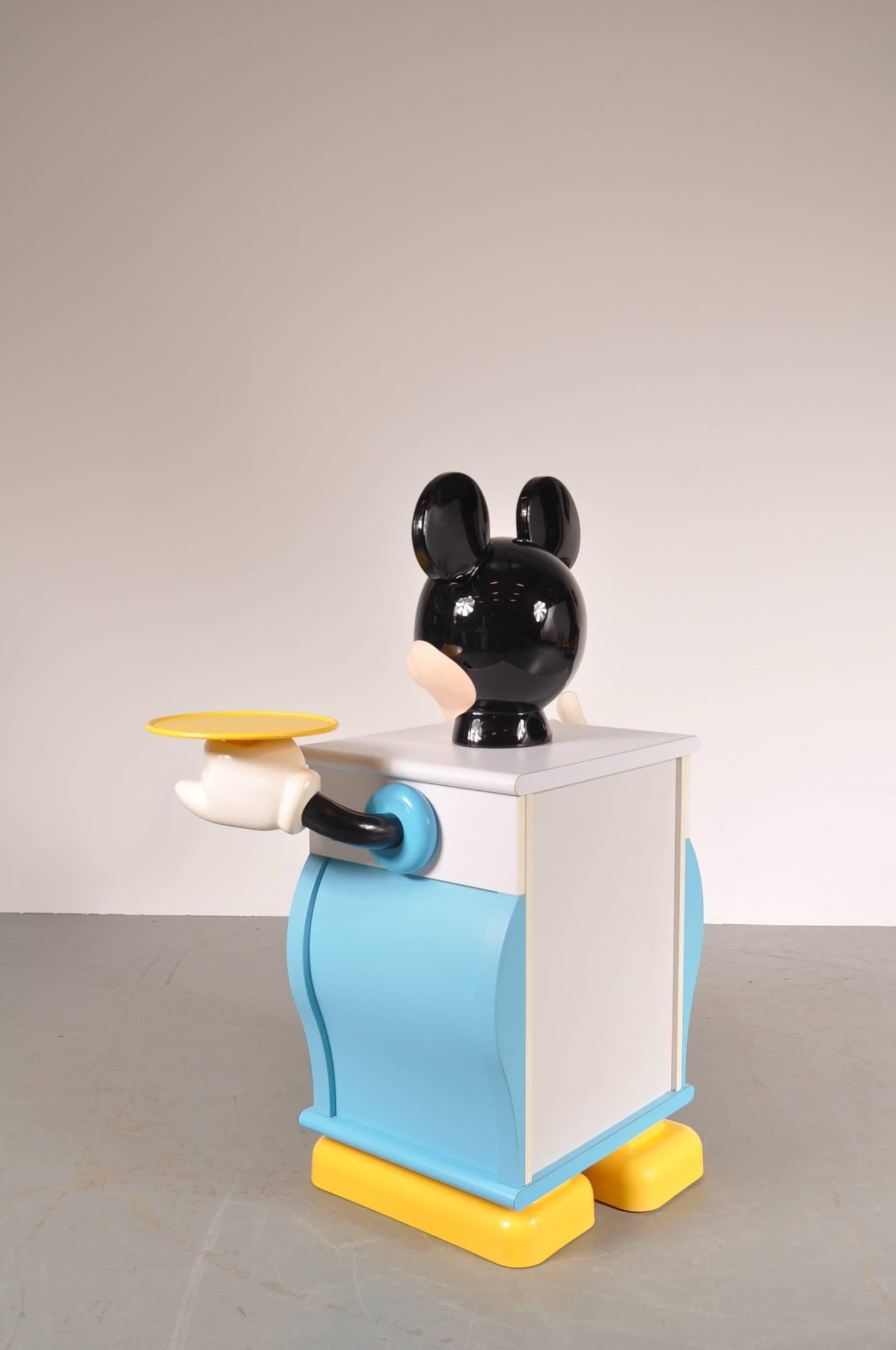 Mickey Mouse Cabinet by Pierre Colleu for Starform, France, circa 1980 In Good Condition In Amsterdam, NL