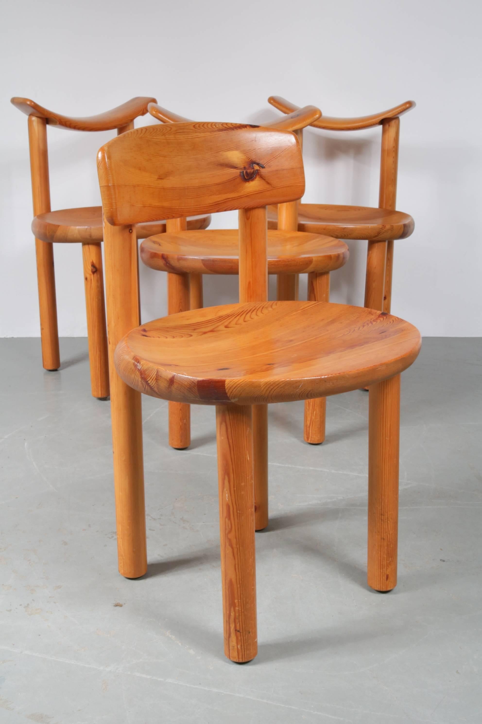 Mid-Century Modern Set of Four Dining Chairs by Rainer Daumiller for Hirtshals Sawmill, Denmark