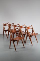 Set of Six CH29 Sawbuck Dining Chairs by Hans J. Wegner for Carl Hansen & Son