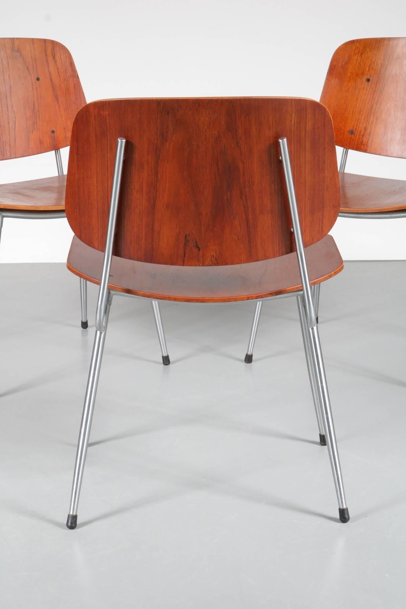 Mid-Century Modern Plywood Dining Chair by Børge Mogensen for Søborg Møbelfabrik, Denmark, 1953
