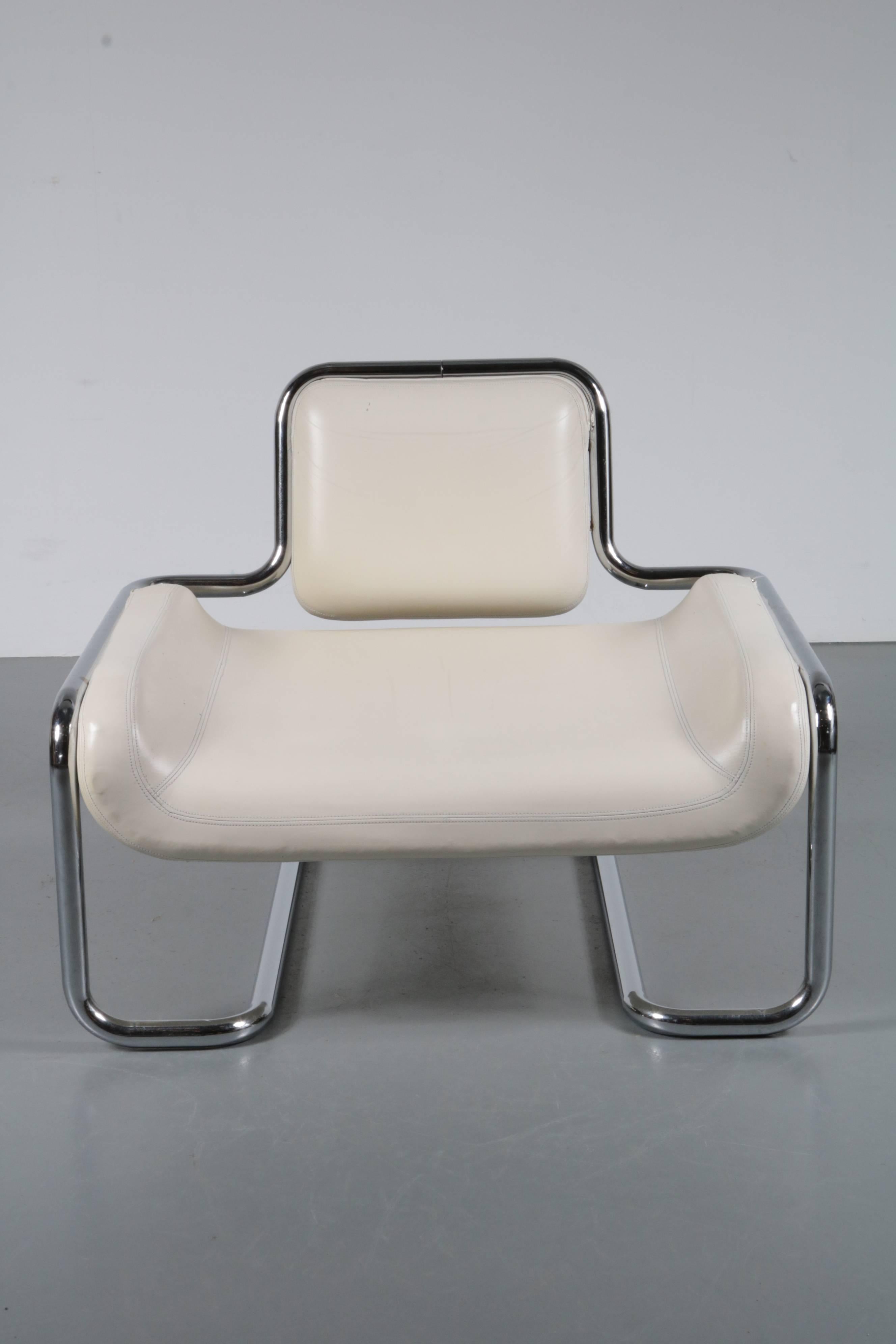 French Pair of Limande Chairs by Kwok Hoï Chan for Steiner in France, 1971
