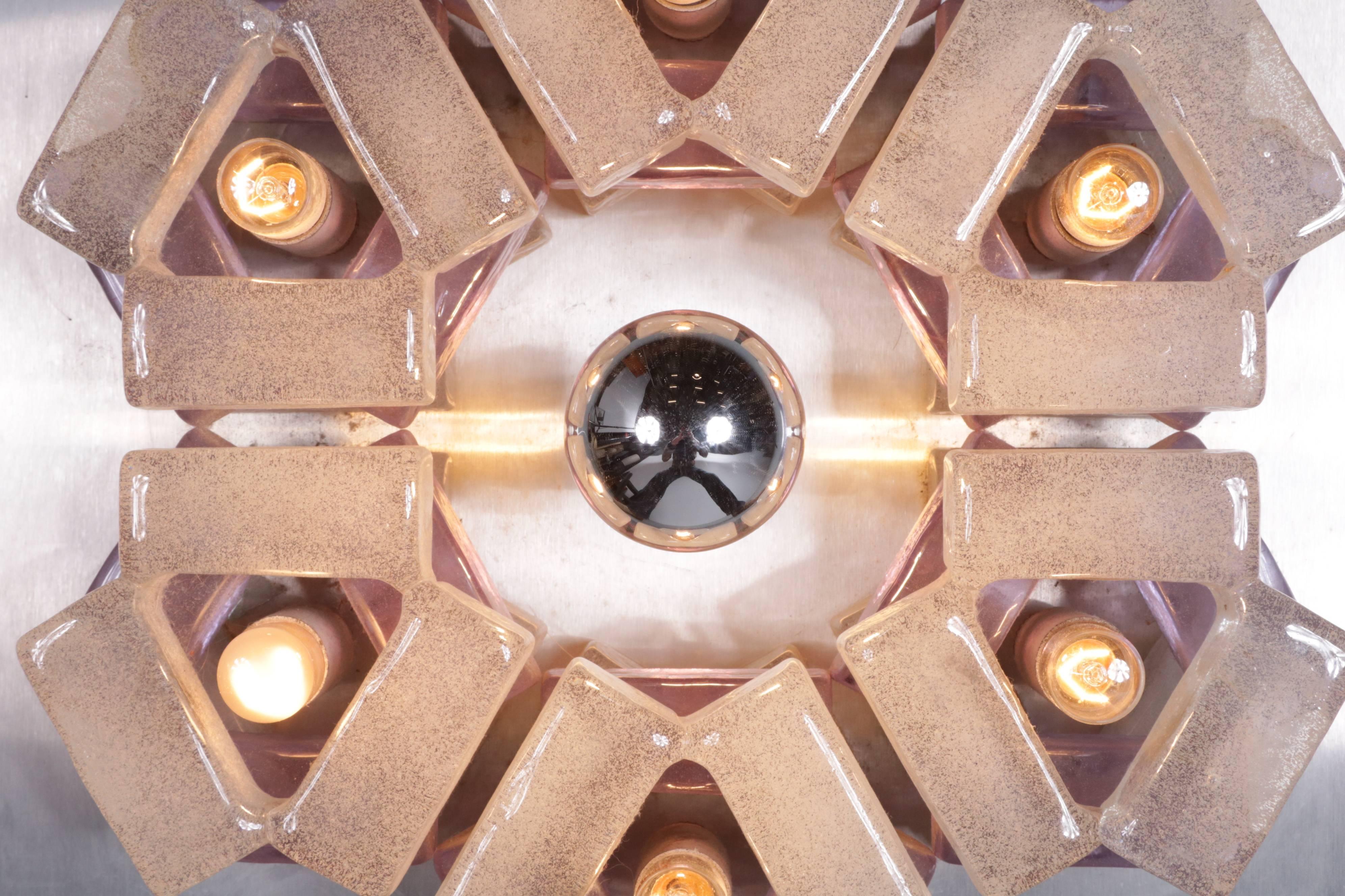Italian Large Sculptural Wall Light by Poliarte, Italy, 1960 For Sale