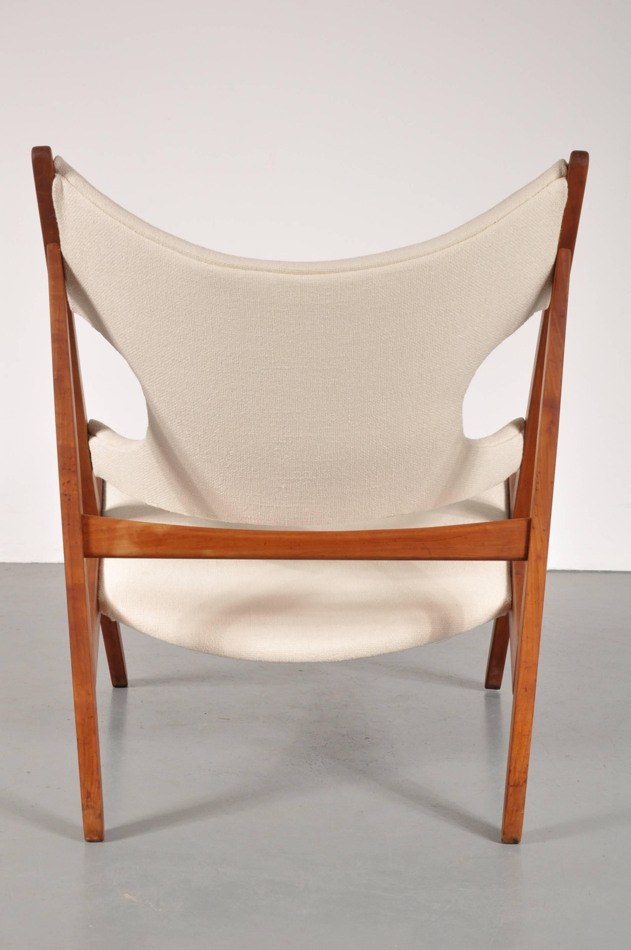 Mid-Century Modern Knitting Chair by Ib Kofod Larsen for Christensen & Larsen, Denmark 1950