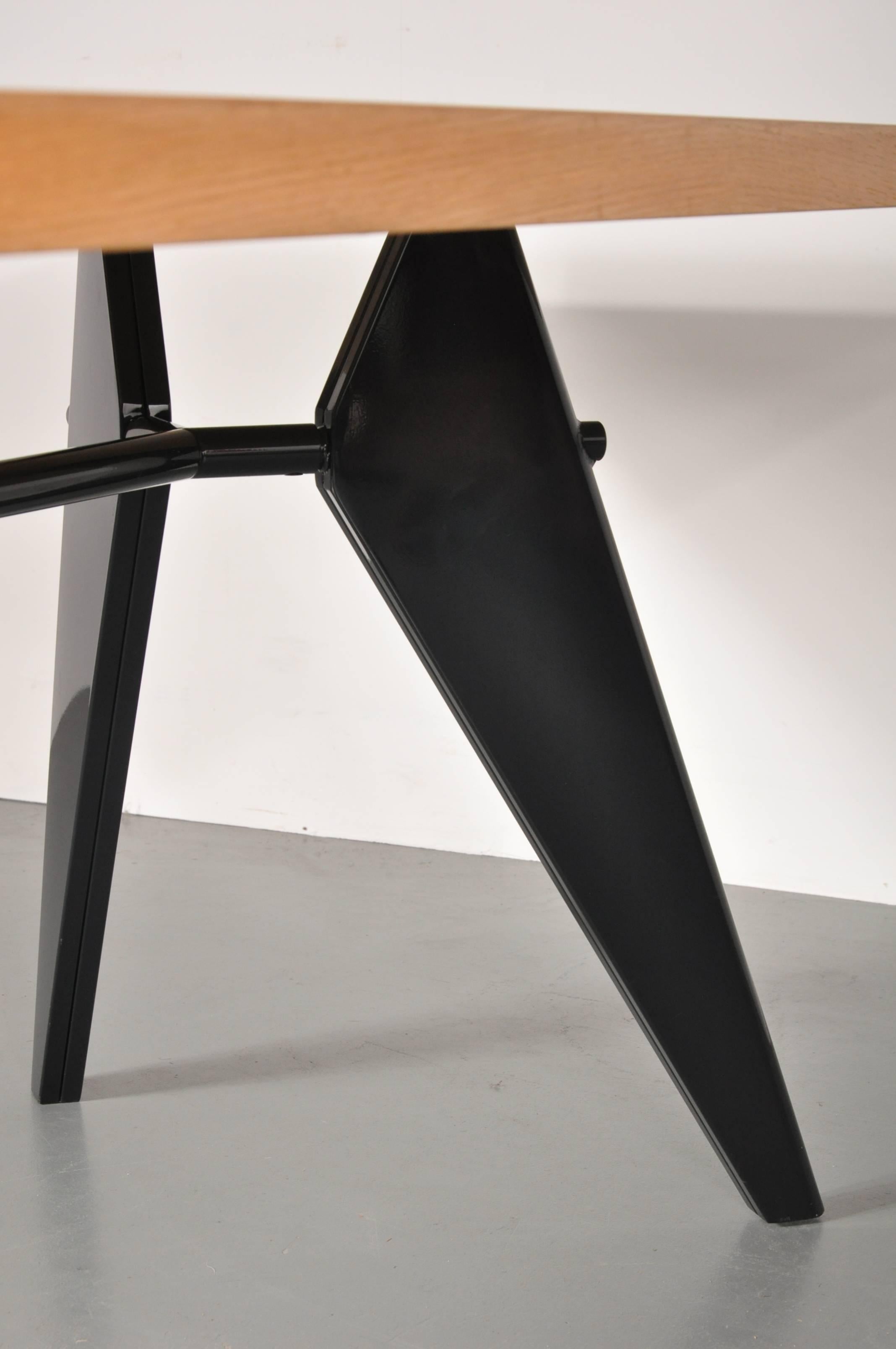 Mid-Century Modern Dining Table by Jean Prouvé, Produced by Vitra in Germany, 2002