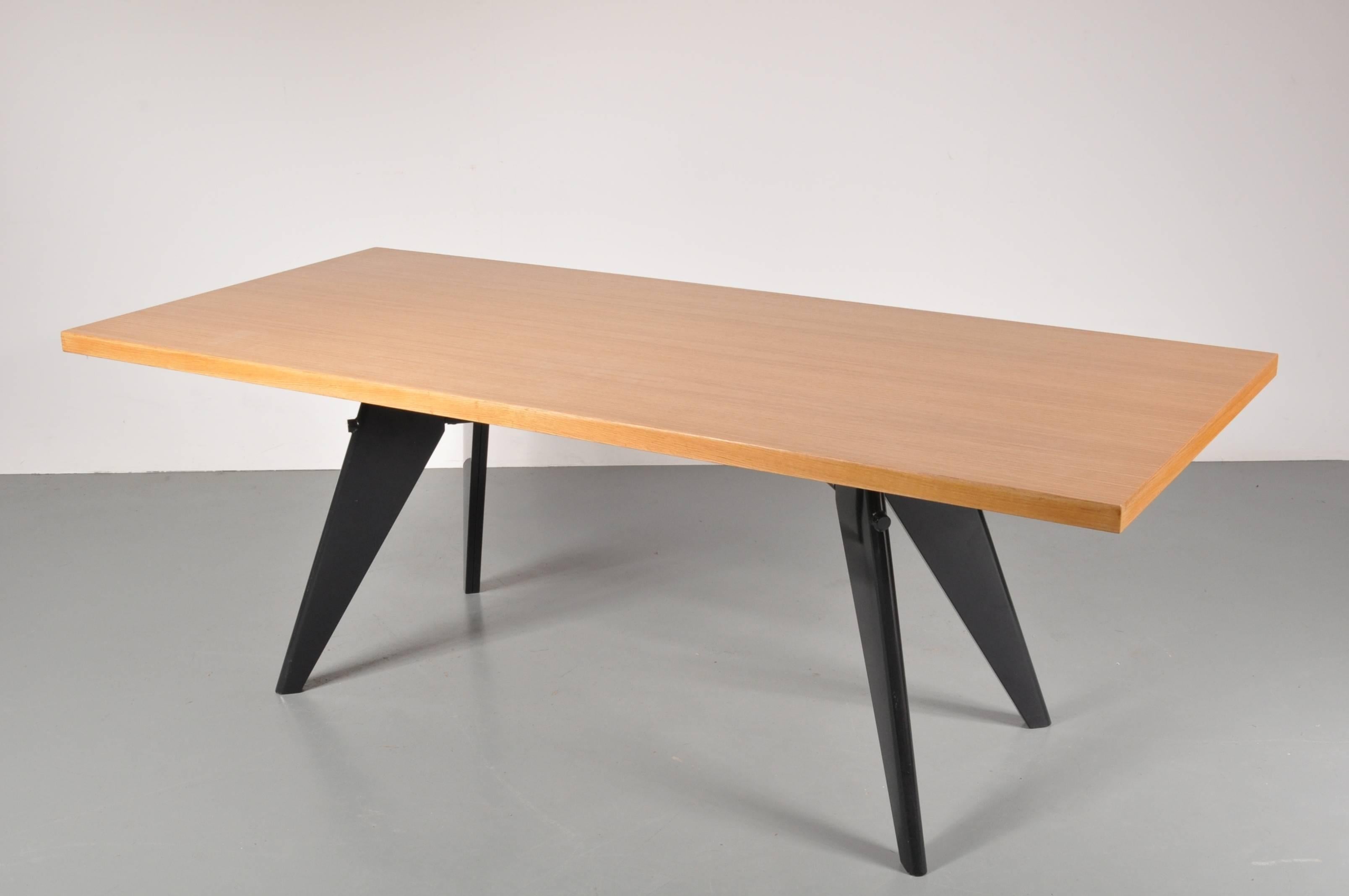 Wood Dining Table by Jean Prouvé, Produced by Vitra in Germany, 2002