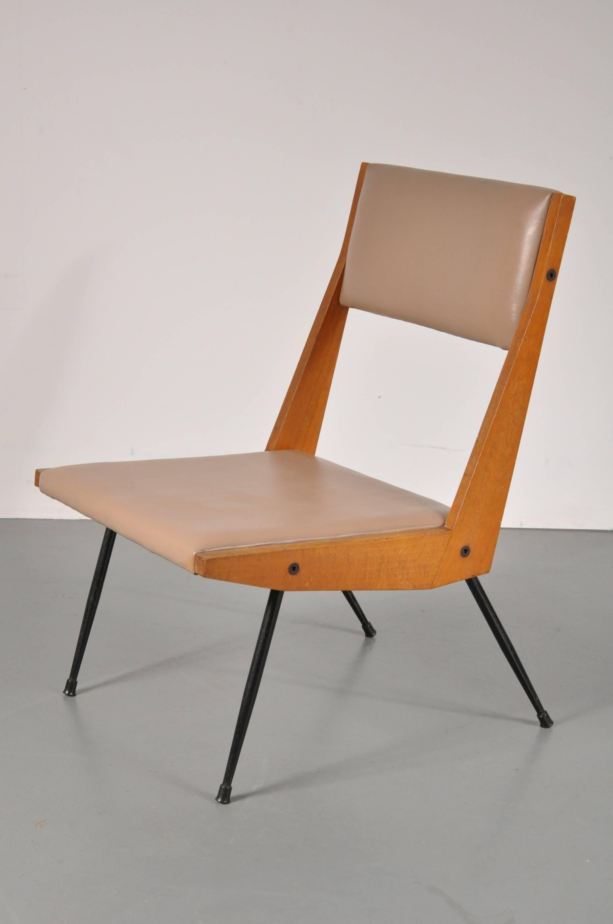 Easy Chair, Carlo di Carli zugeschrieben, Italien, 1950er-Jahre (Moderne der Mitte des Jahrhunderts) im Angebot