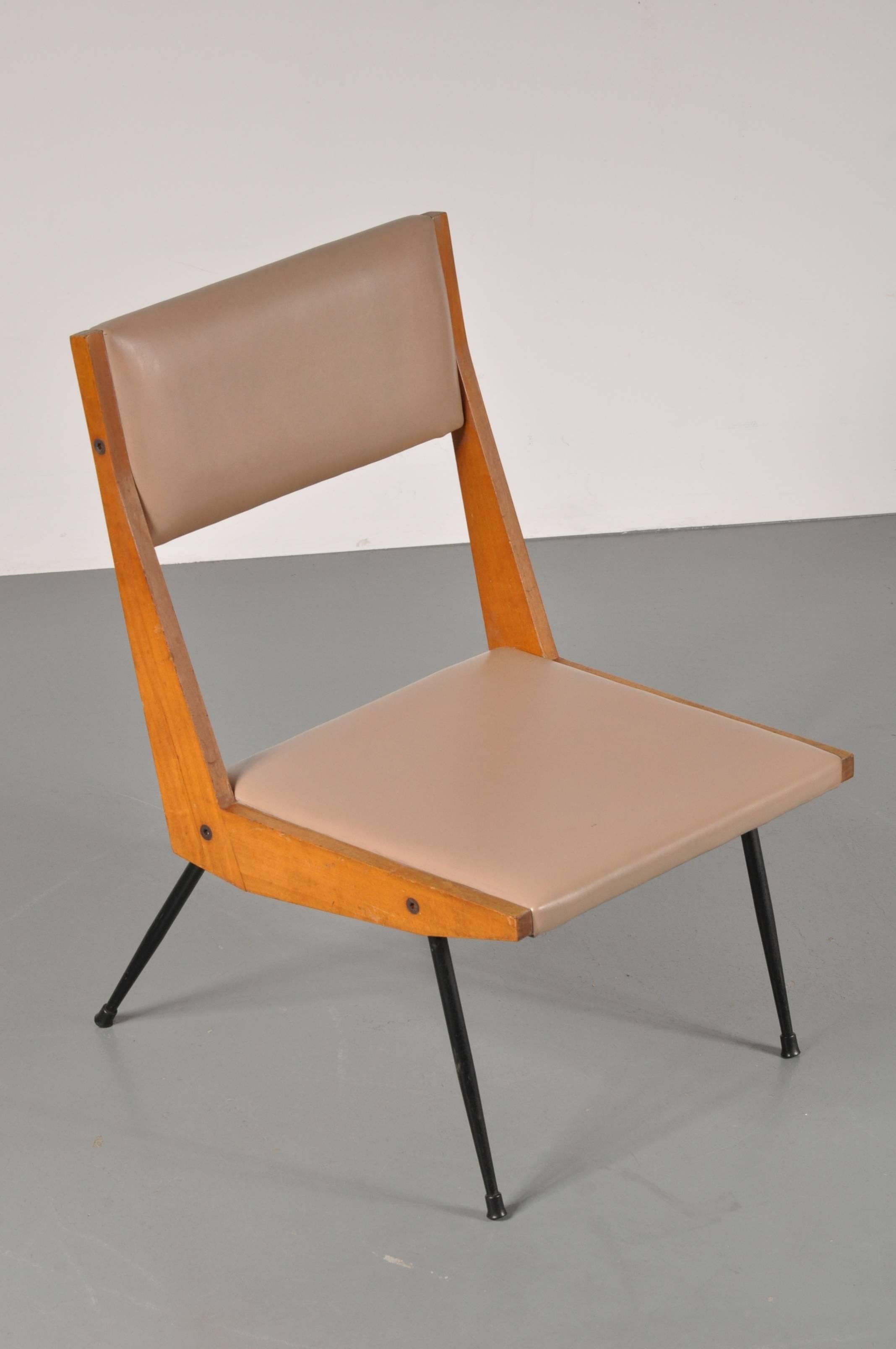 Mid-Century Modern Carlo di Carli attributed Easy Chair, Italy, 1950s For Sale