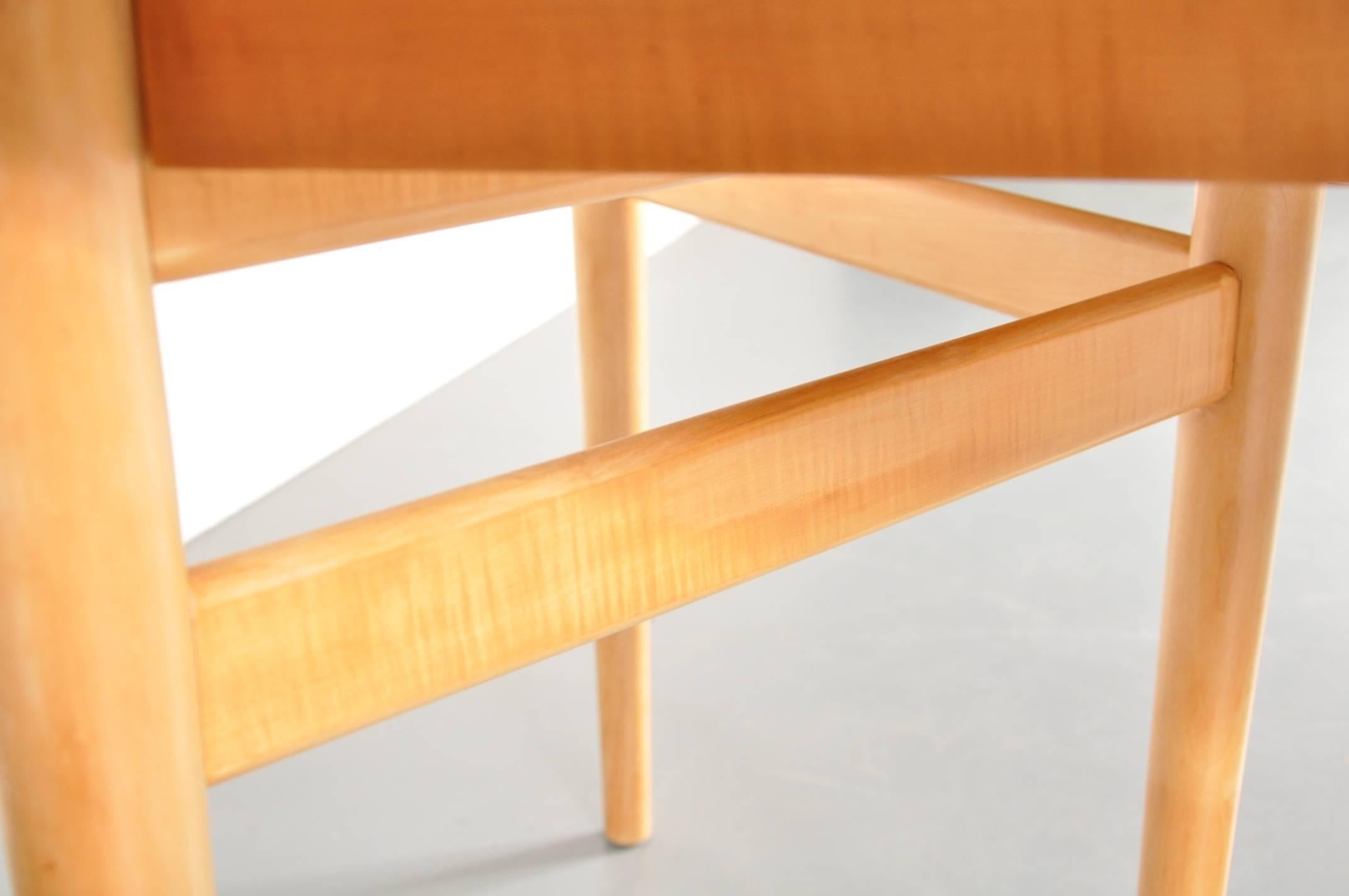 Rare Birch Extendable Dining Table by Arne Vodder for Sibast, Denmark, 1960 4