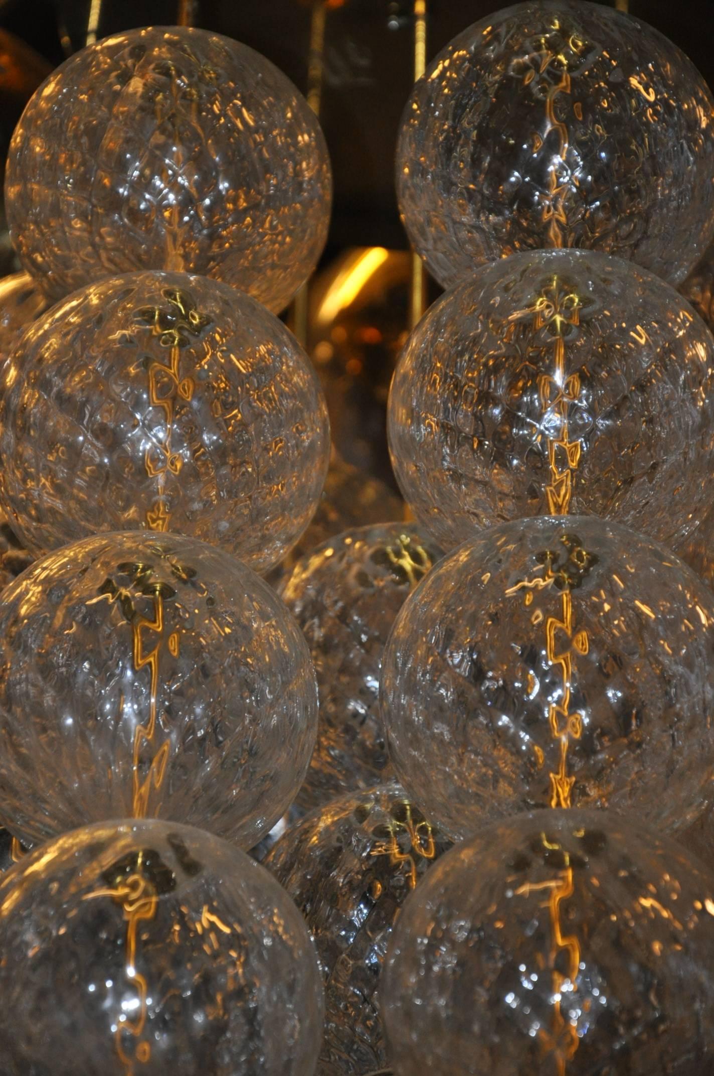 Extremely Large Handblown Glass Chandelier, Czech Republic, 1960s In Good Condition In Amsterdam, NL