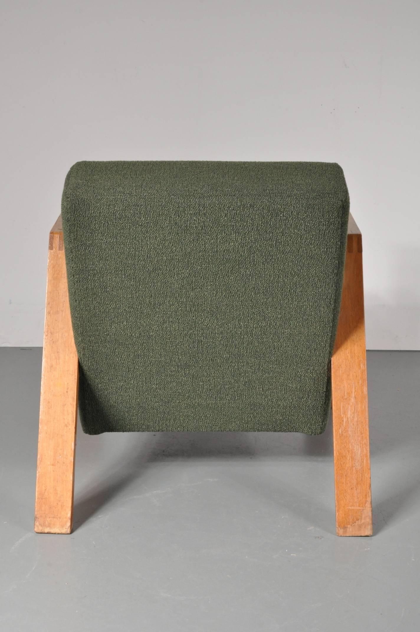 Fabric Rare Lounge Chair by Groep & for Goed Wonen, Netherlands 1946 For Sale