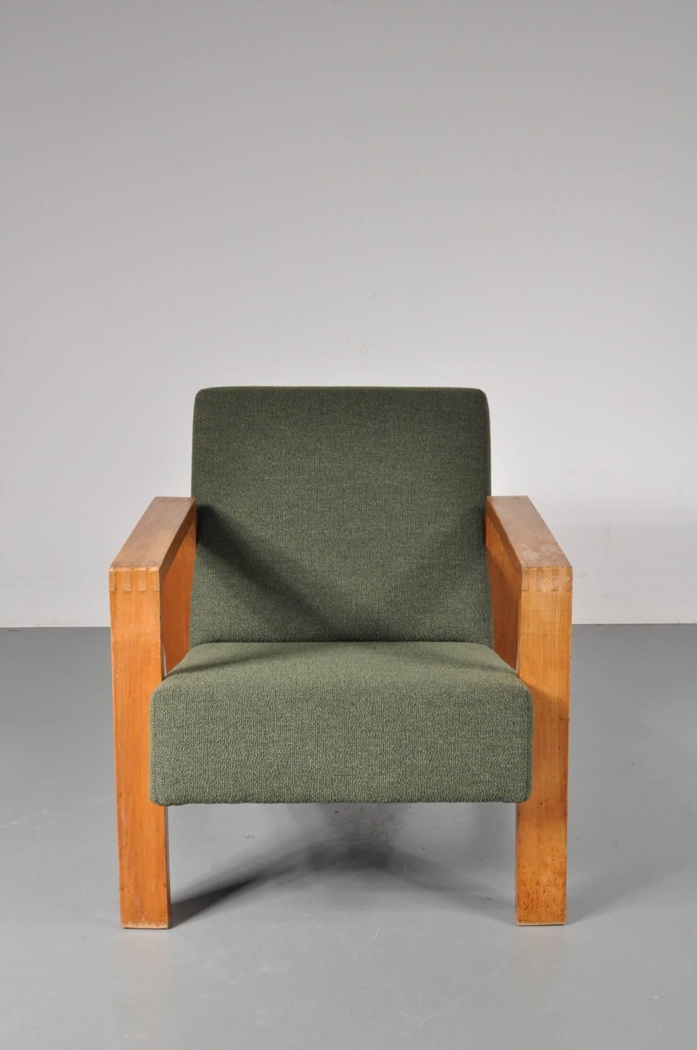 Rare Lounge Chair by Groep & for Goed Wonen, Netherlands 1946 In Excellent Condition For Sale In Amsterdam, NL