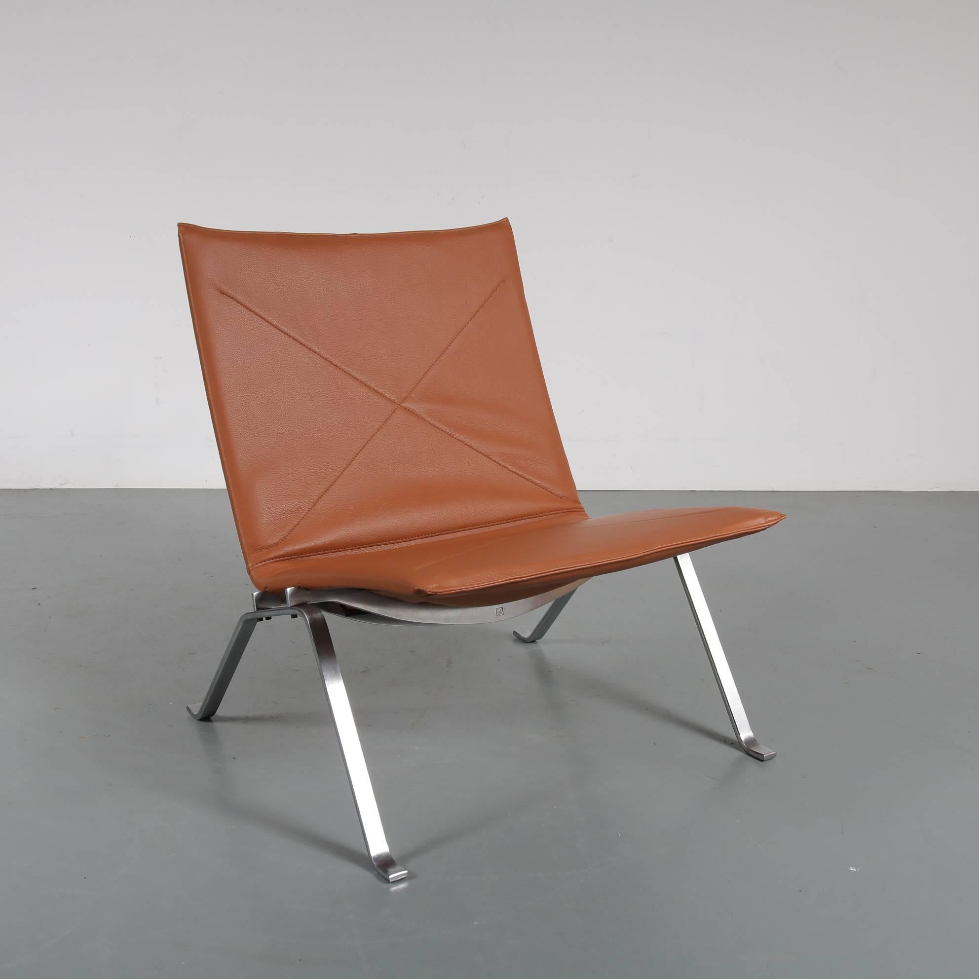 Mid-Century Modern Pair of PK22 Chairs by Poul Kjaerholm for E. Kold Christensen, Denmark, 1960