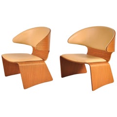 Pair of Bikini Chairs by Hans Olsen for Frem Rojle, Denmark, circa 1960