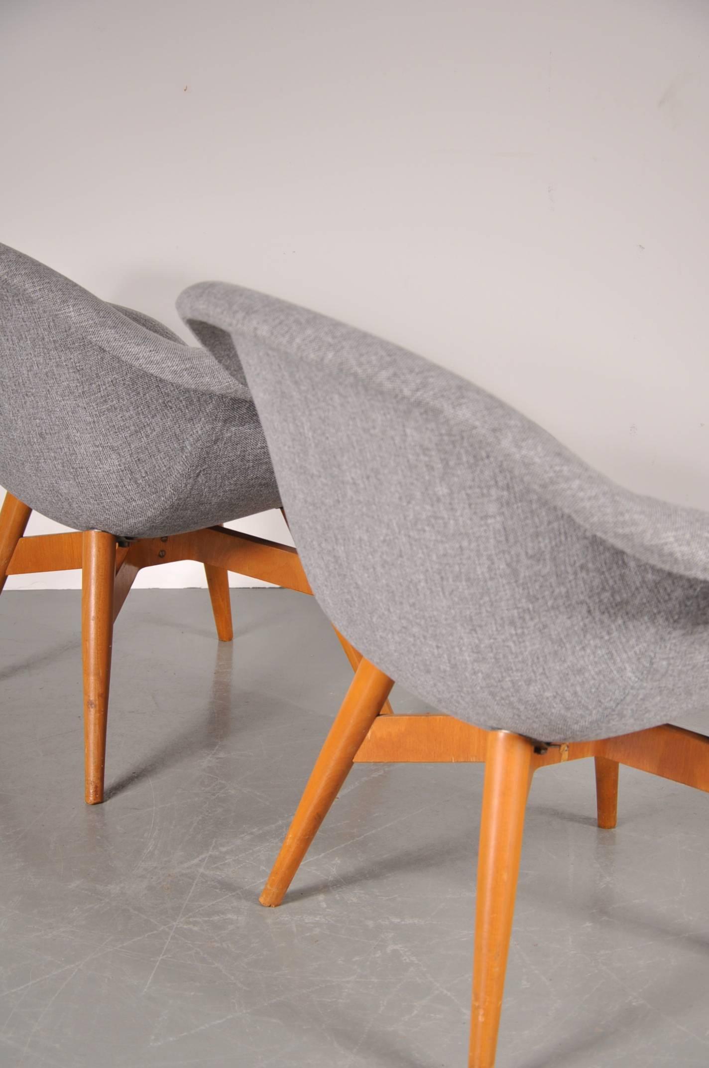 Set of Two Easy Chairs by Frantisek Jirak, Manufactured in Czech in 1958 3