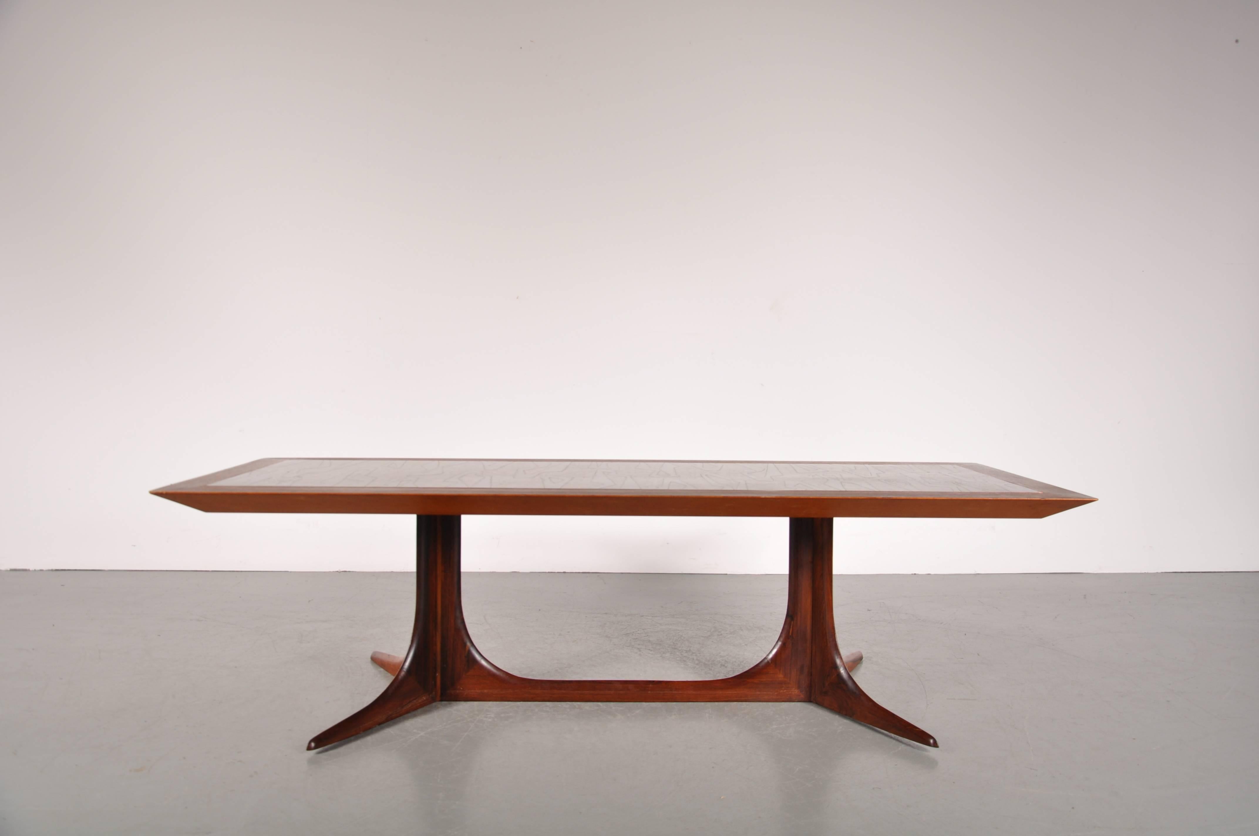 Mid-Century Modern Rosewood Danish Coffee Table, circa 1960