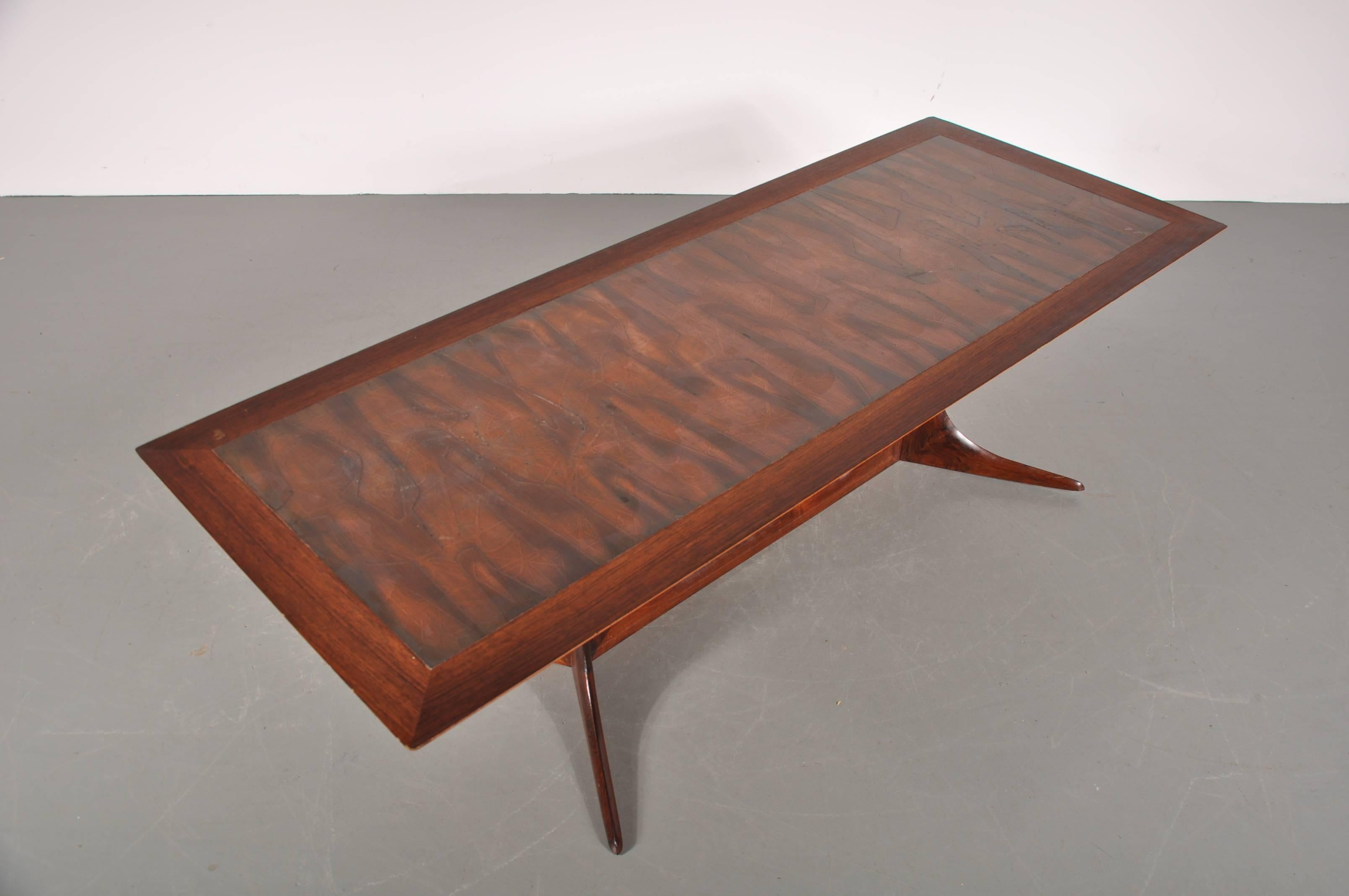 Rosewood Danish Coffee Table, circa 1960 In Good Condition In Amsterdam, NL