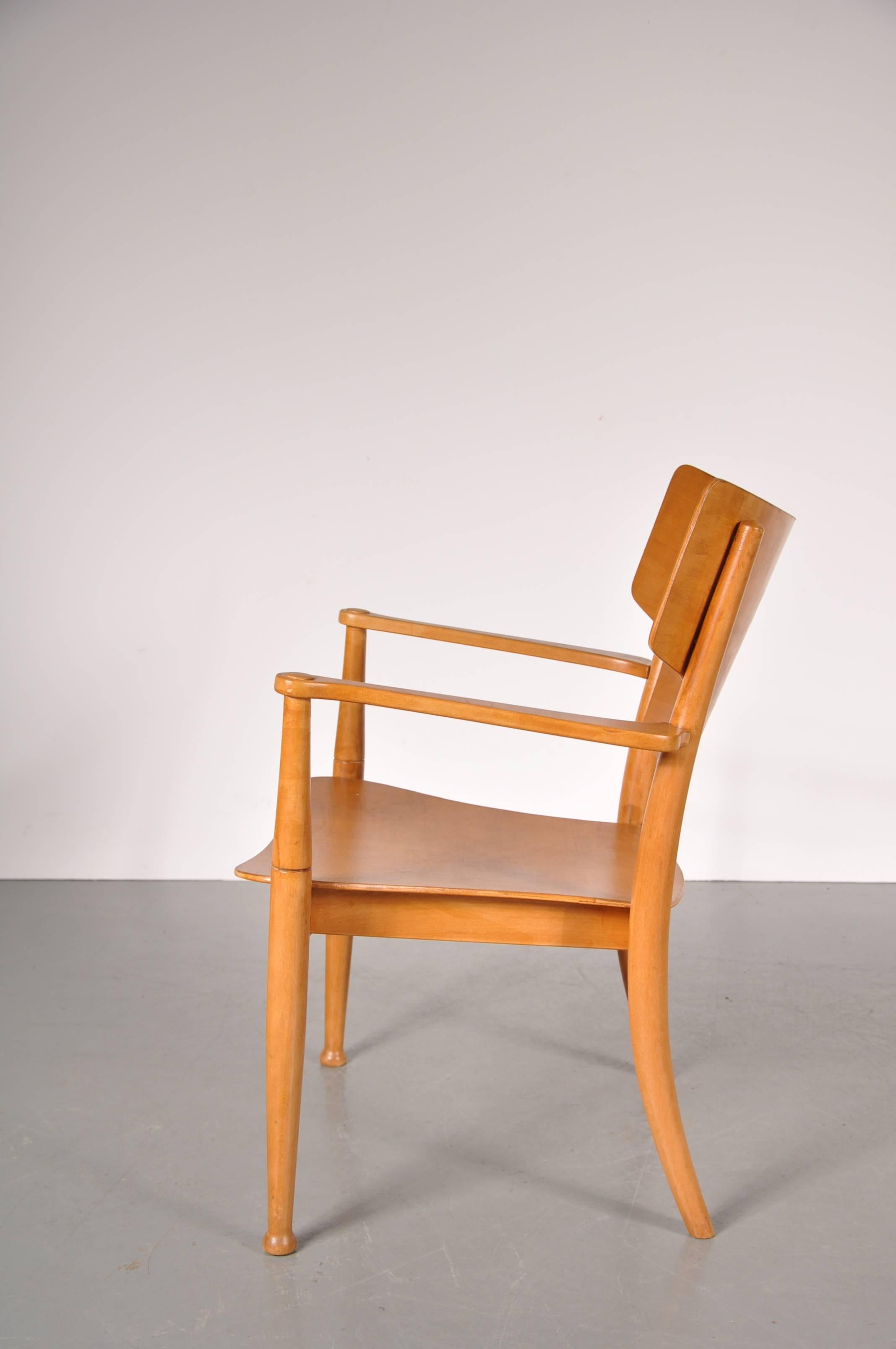 Mid-Century Modern 2 Portex Easy Chairs by Peter Hvidt and Orla Molgaard-Nielsen, circa 1940