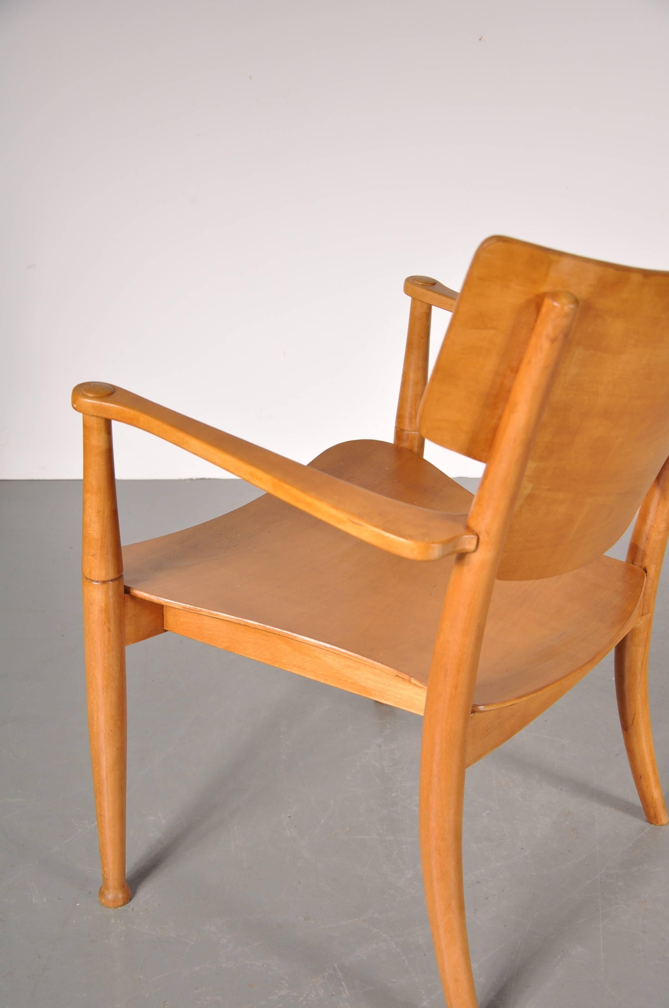 2 Portex Easy Chairs by Peter Hvidt and Orla Molgaard-Nielsen, circa 1940 In Good Condition In Amsterdam, NL
