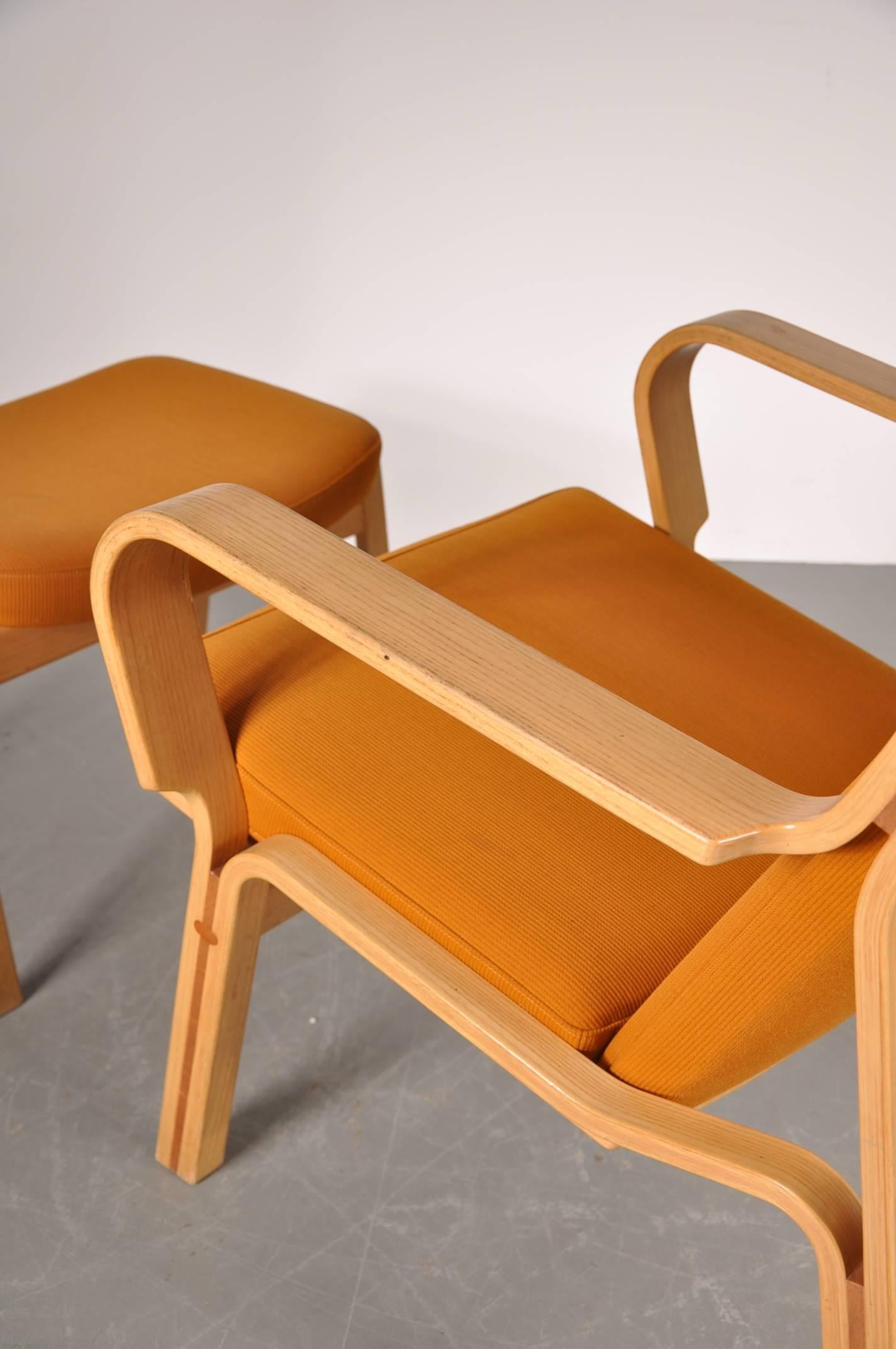 Late 20th Century Highback Easy Chair with Ottoman by Hans J. Wegner, circa 1980