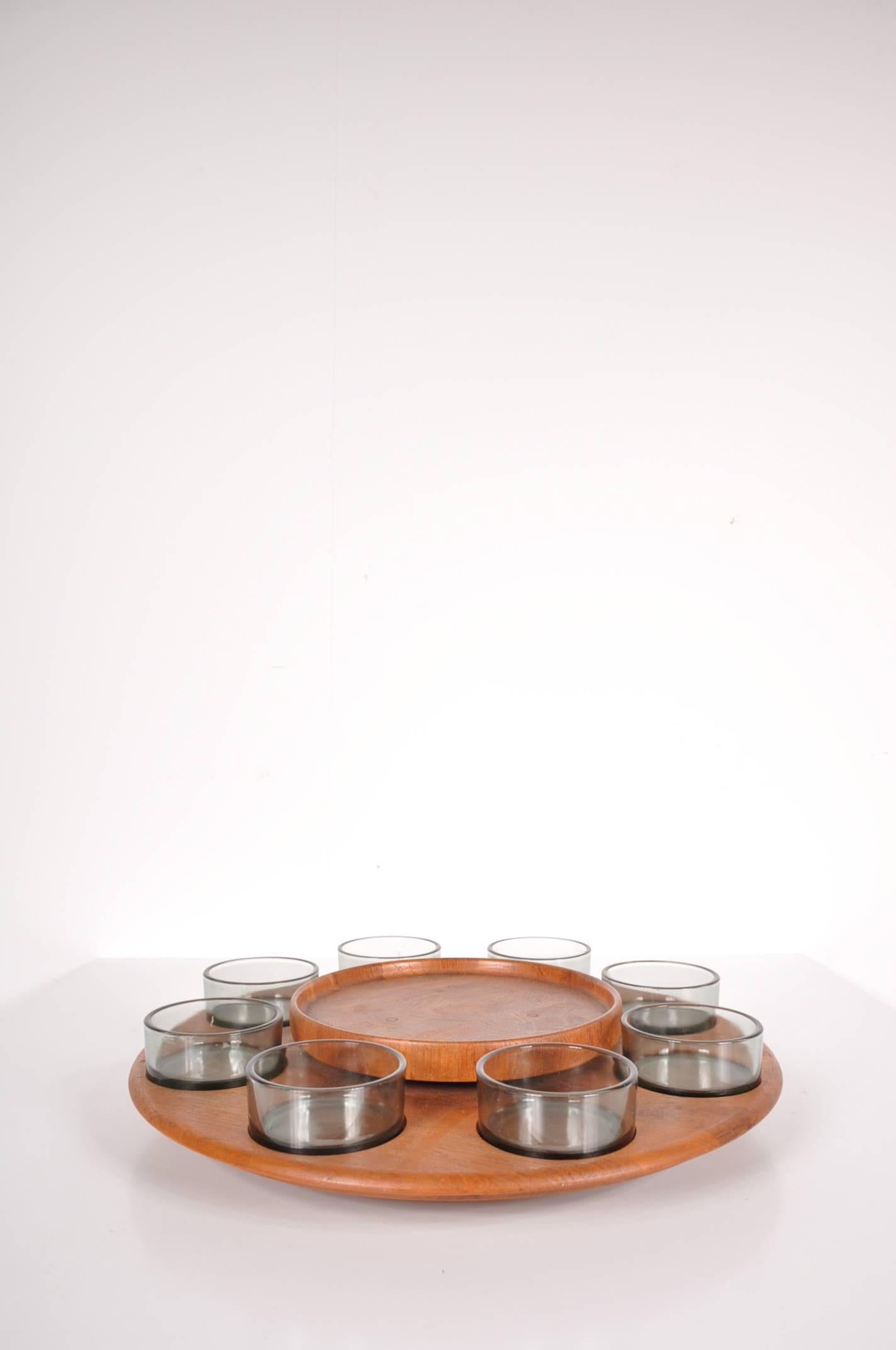 Mid-Century Modern Carousel Serving Tray by Digsmed Denmark, circa 1950