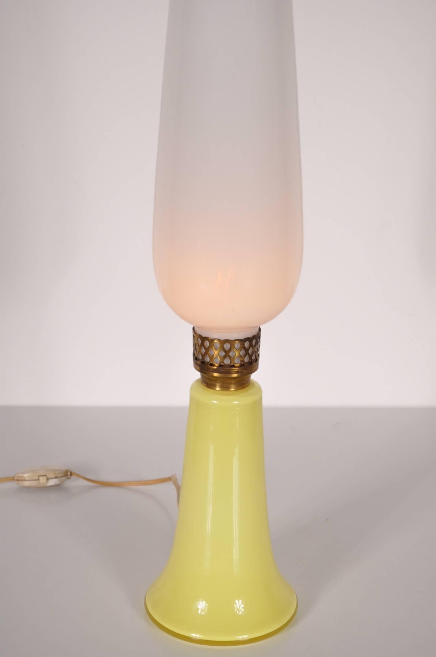 Mid-Century Modern Table Lamp by Venini Italy, circa 1950