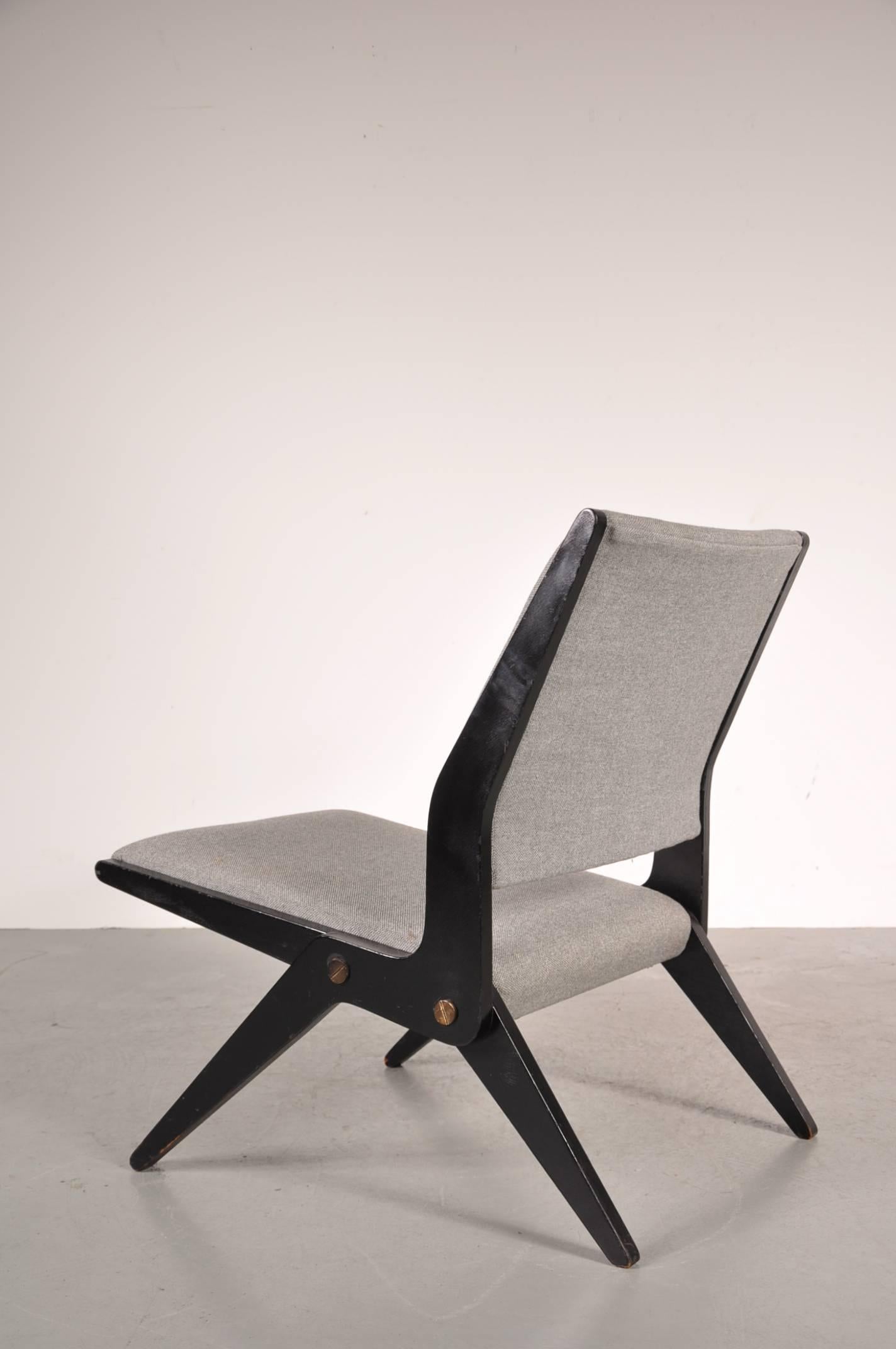 Mid-Century Modern Rare Akerblom Easy Chair, Sweden, 1950