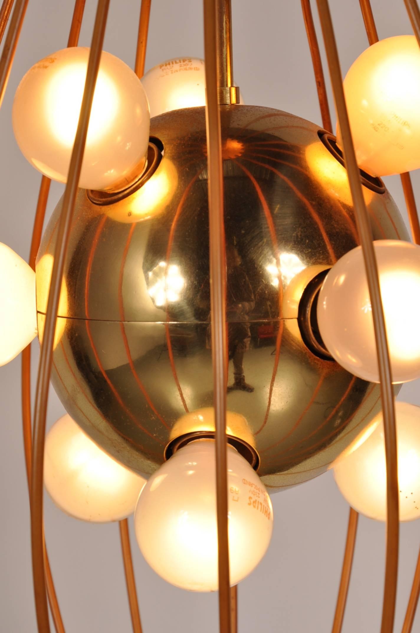 Italian Ceiling Lamp in the Style of Angelo Lelli, Arredoluce, circa 1950 For Sale