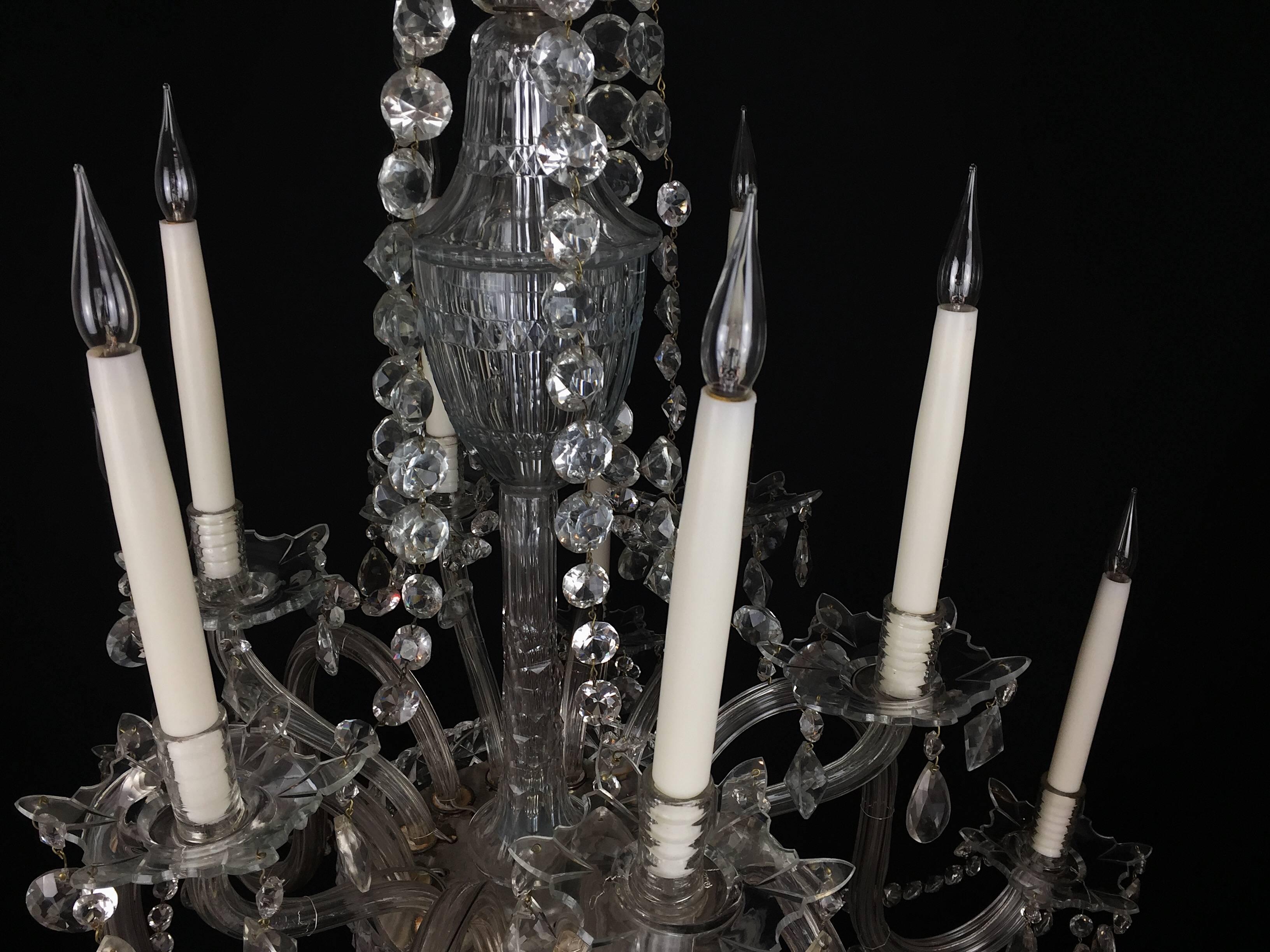 Hand-Crafted Early English 19th Century Six-Arm Chandelier For Sale