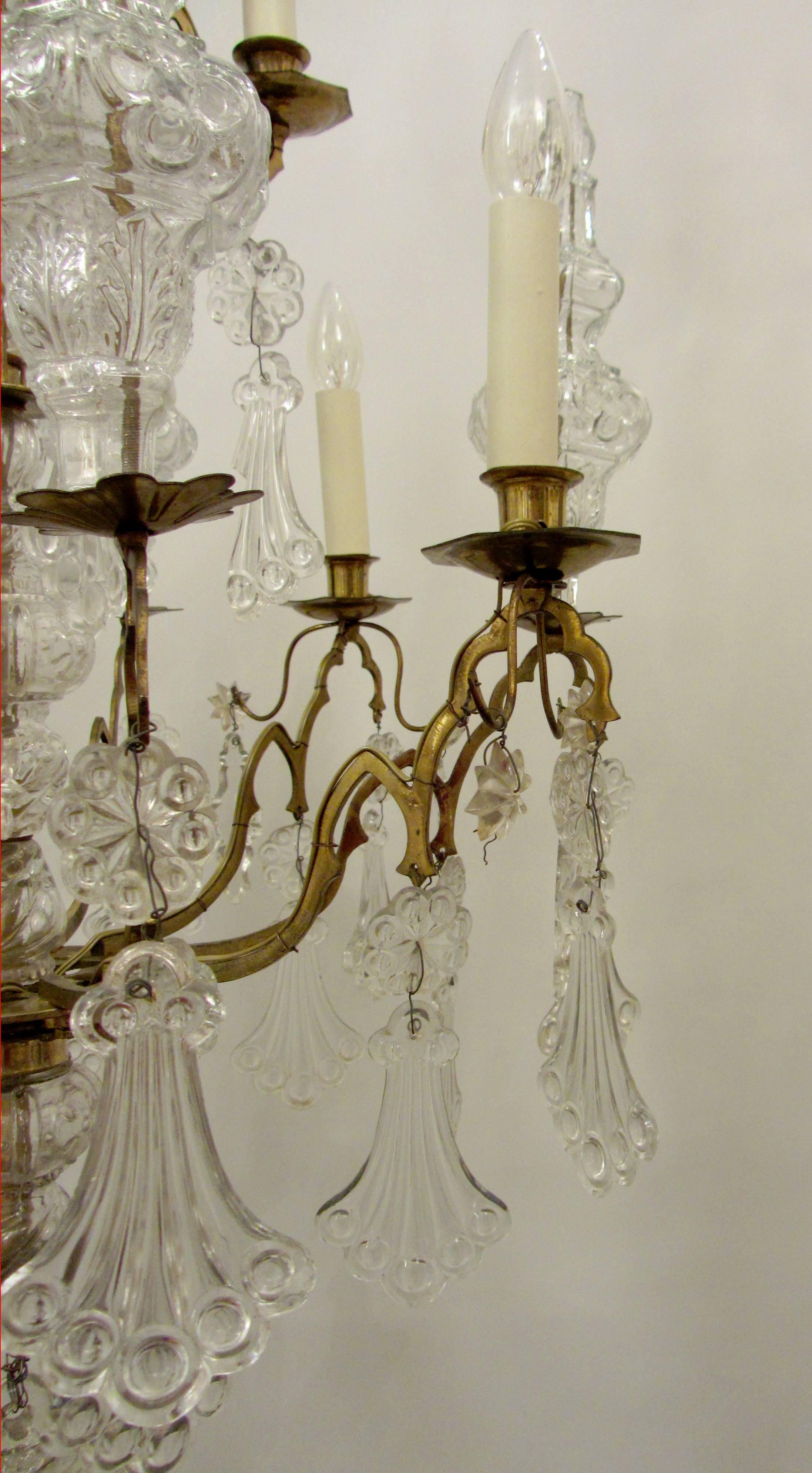 French Silvered Gothic Style Chandelier For Sale